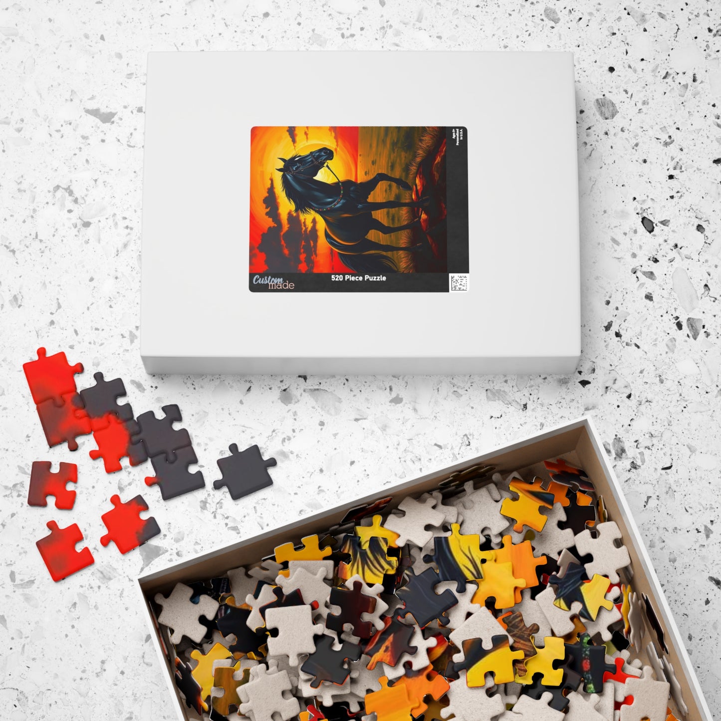 Majestic Horse Jigsaw Puzzle Game for Adults, Horse Lover Gift for Friend Animal Enthusiast, Equestrian Art, Family Bonding, Mental Exercise Puzzle The Puzzle Chest