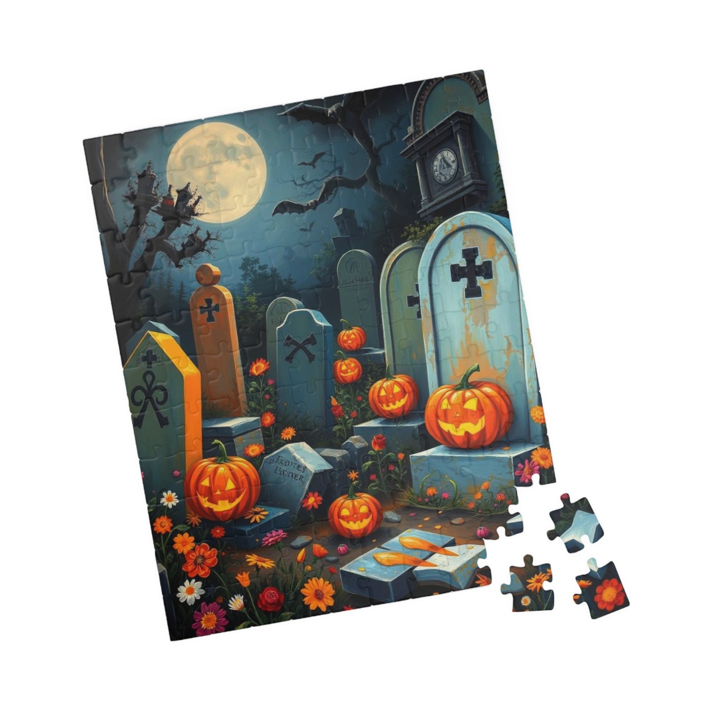 Tomb Tune Parade - Spooky Cemetery Halloween Puzzle, Fall Puzzle for Adults for Family or Solo Fun, Mental Exercise, Gift Idea for Friends