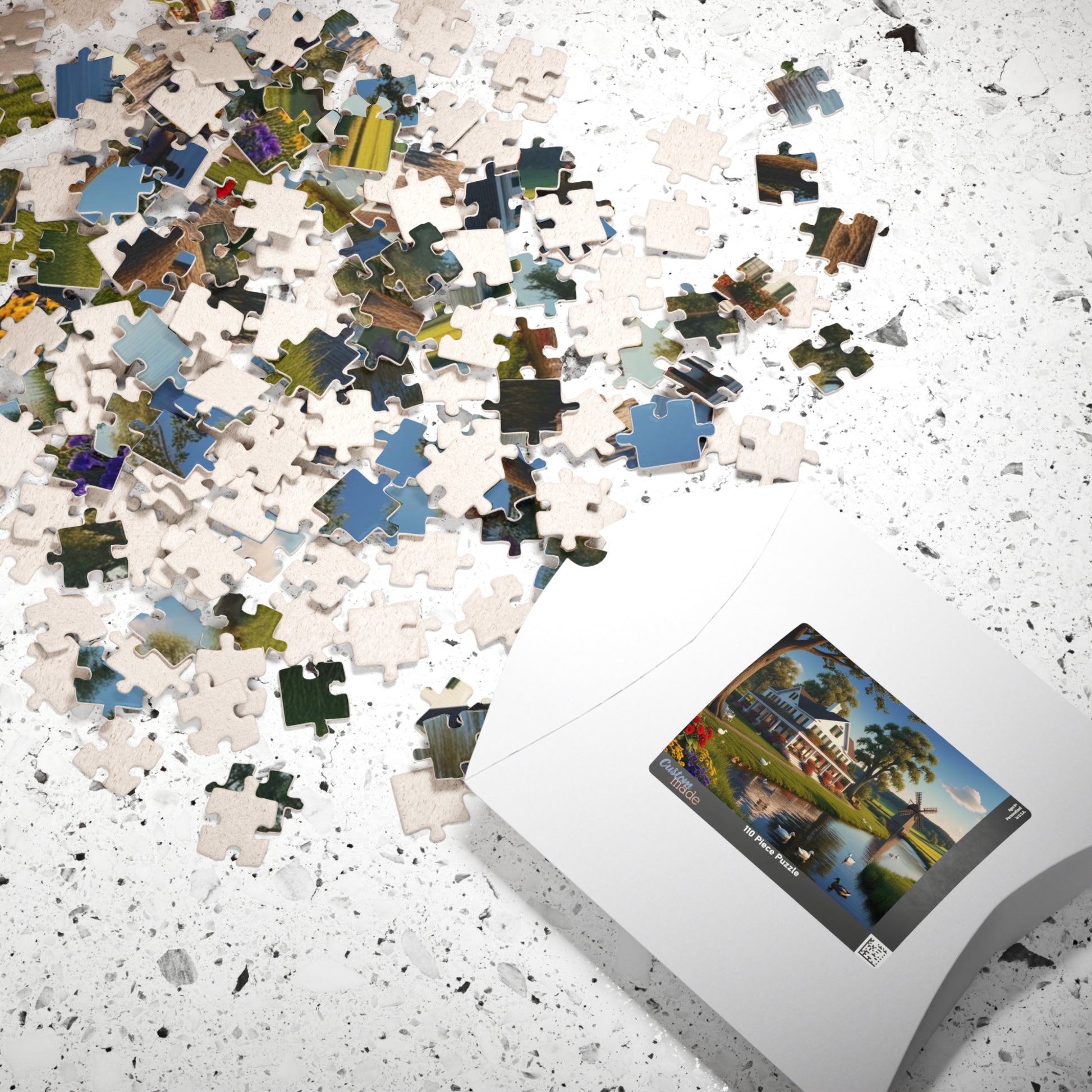 Quiet Farmstead Landscape Puzzle, Charming Summer Countryside Jigsaw Game for Family and Friends, Gift for Holidays Puzzle The Puzzle Chest