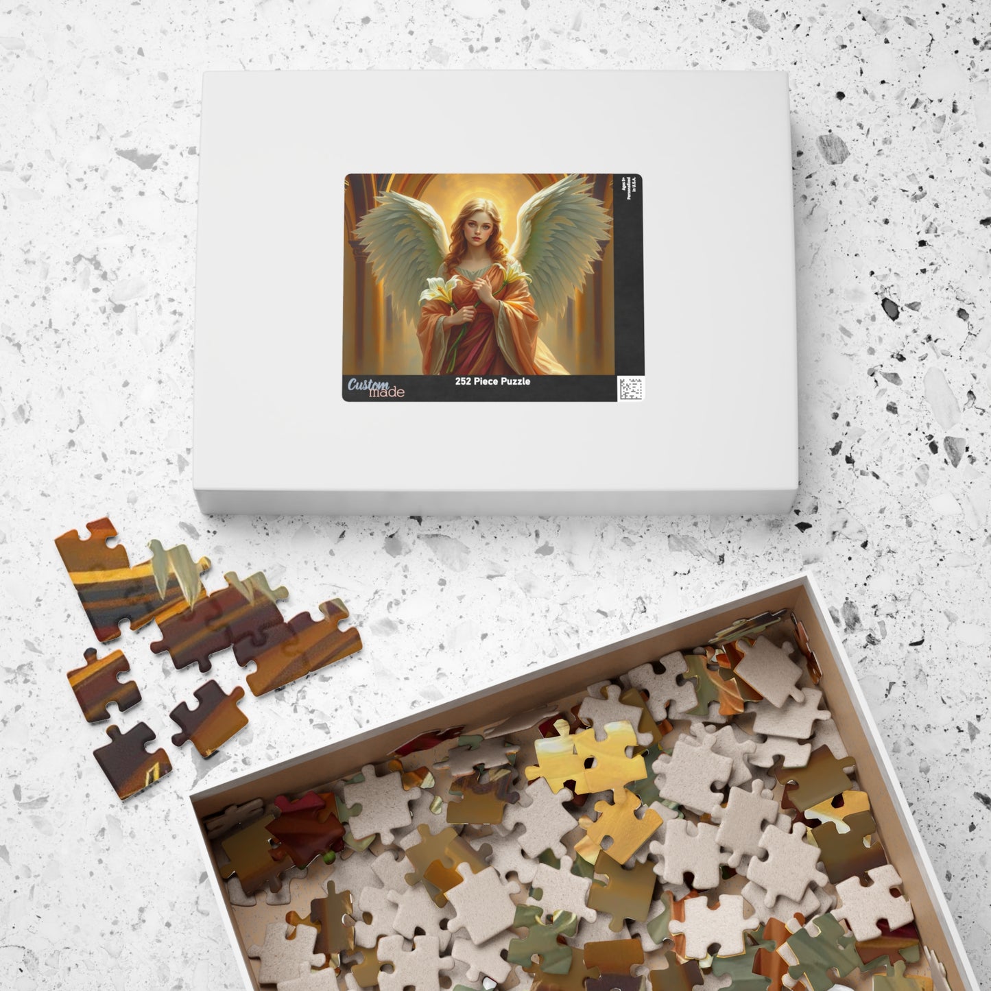 Golden Benediction Jigsaw Puzzle, Angel Puzzle, Religious Puzzle, Catholic Puzzle Gift for Puzzle Lover, Great for Indoor Home Entertainment Puzzle The Puzzle Chest