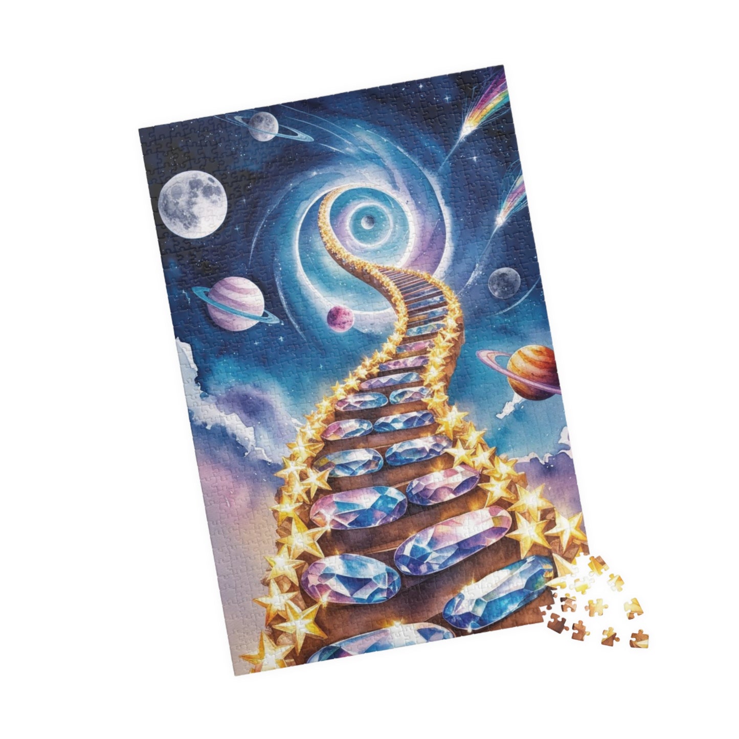 Trippy Space Jigsaw Puzzle, Celestial Stairway Starry Sky 252 520 1014 Pieces, Galaxy Puzzle, Mind-bending Gifted Puzzle Dreamscape Puzzle The Puzzle Chest