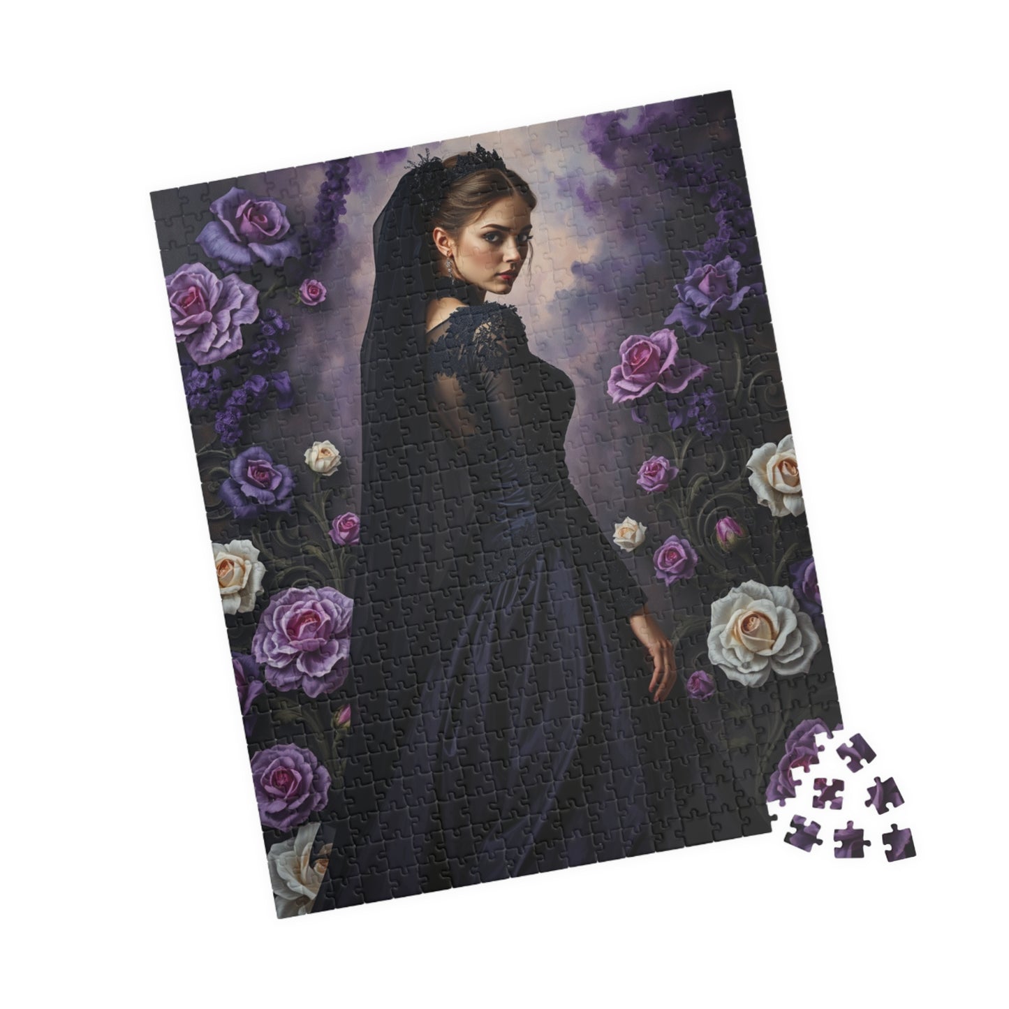 Dark Elegance Art Puzzle, Gothic Puzzle, Puzzle Gift for Adults, Unique Home Décor, Family Game Night, 110-1014 Pieces Puzzle The Puzzle Chest