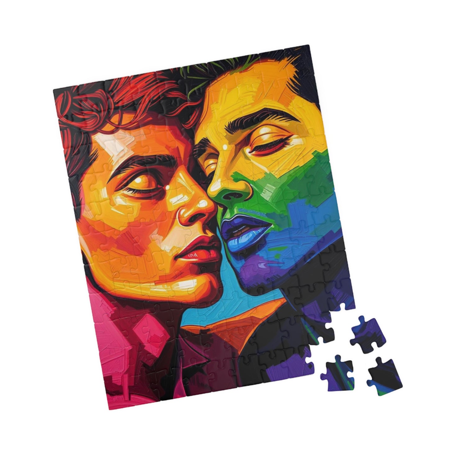 United in Color Jigsaw Puzzle - Pride Portrait, LGBTQ Art Rainbow Faces, Pride Gift for Puzzle Lover, Friends, Family or Solo Fun Puzzle The Puzzle Chest