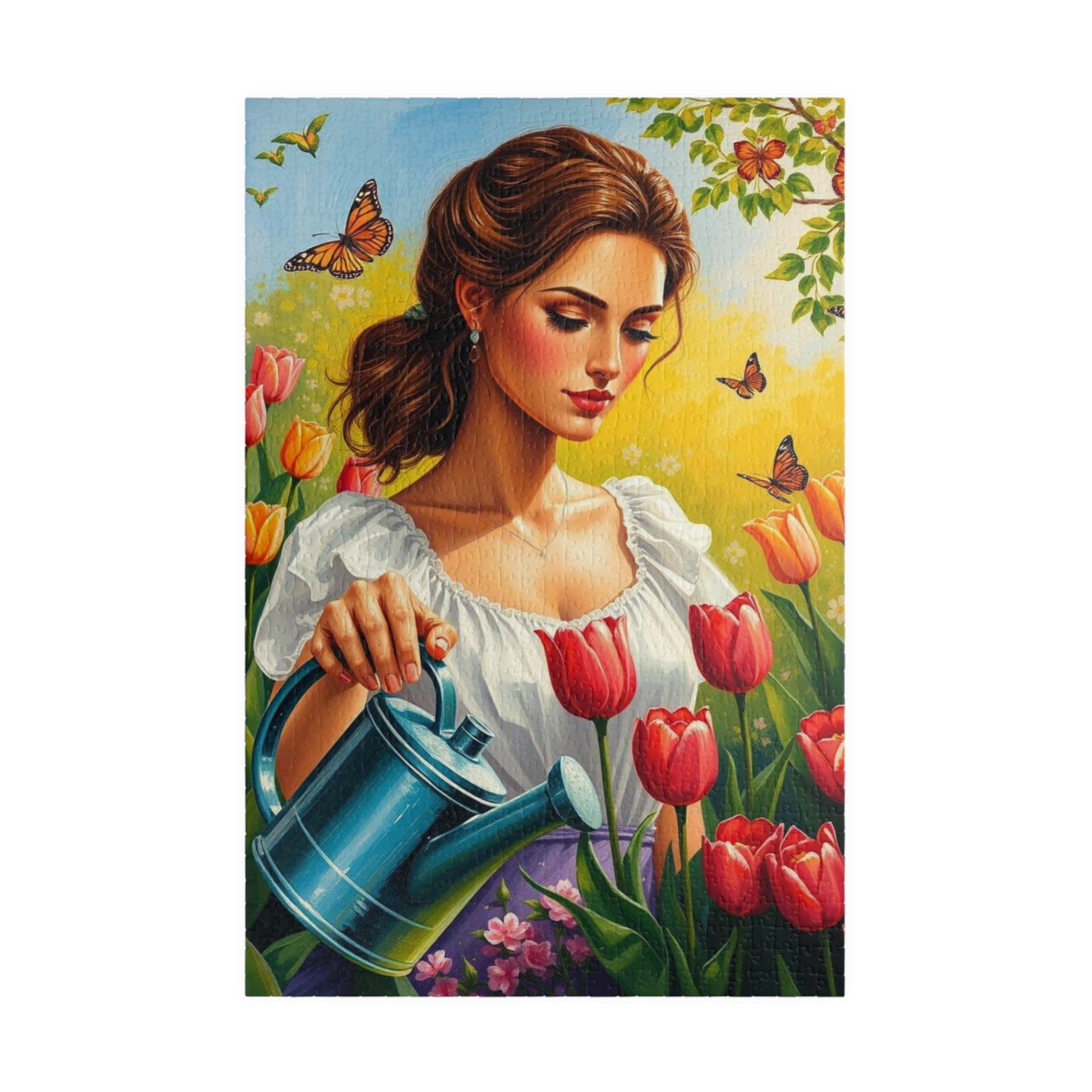 Spring Garden Puzzle - Beautiful Floral Jigsaw Puzzle for Adults, Perfect Gift for Nature Lovers, Family Fun Game Night, Relaxation Activity 1014 pcs (Vertical) Puzzle The Puzzle Chest
