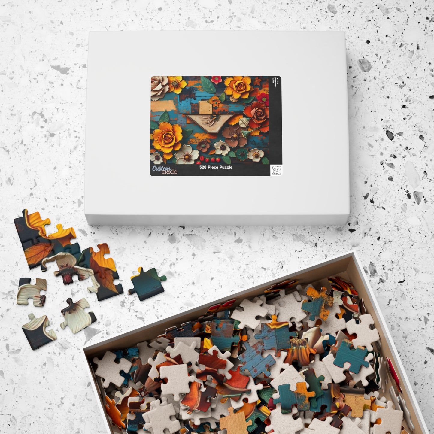 Abstract Floral Retro Jigsaw Puzzle Puzzle The Puzzle Chest