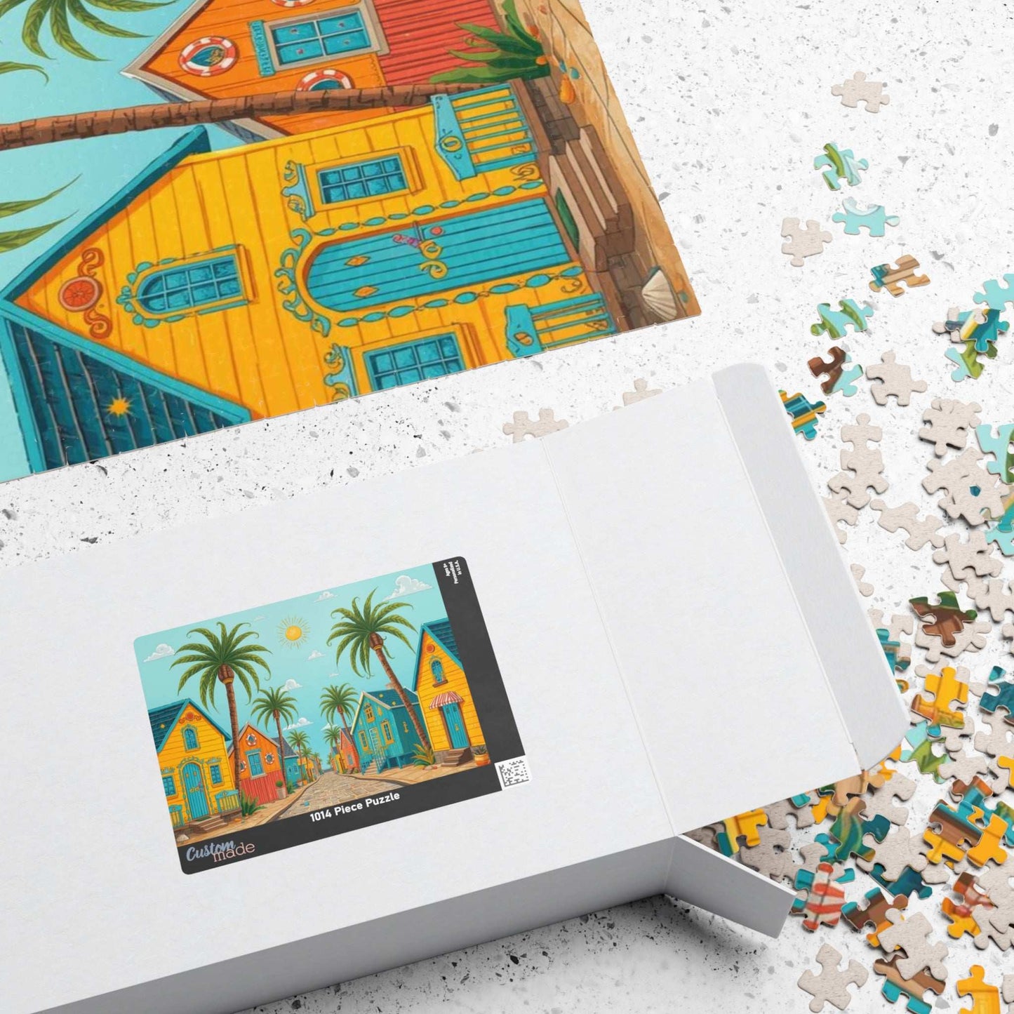 Beach House Village Puzzle - Seaside Town Jigsaw Game Puzzle The Puzzle Chest