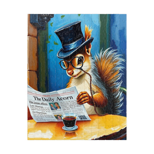 Charming Squirrel Jigsaw Puzzle - Cozy Vibes, Perfect for Family Fun Nights, Gifts, Home Entertainment, Animal Lovers, Puzzle Enthusiasts 252 pcs (Vertical) Puzzle The Puzzle Chest