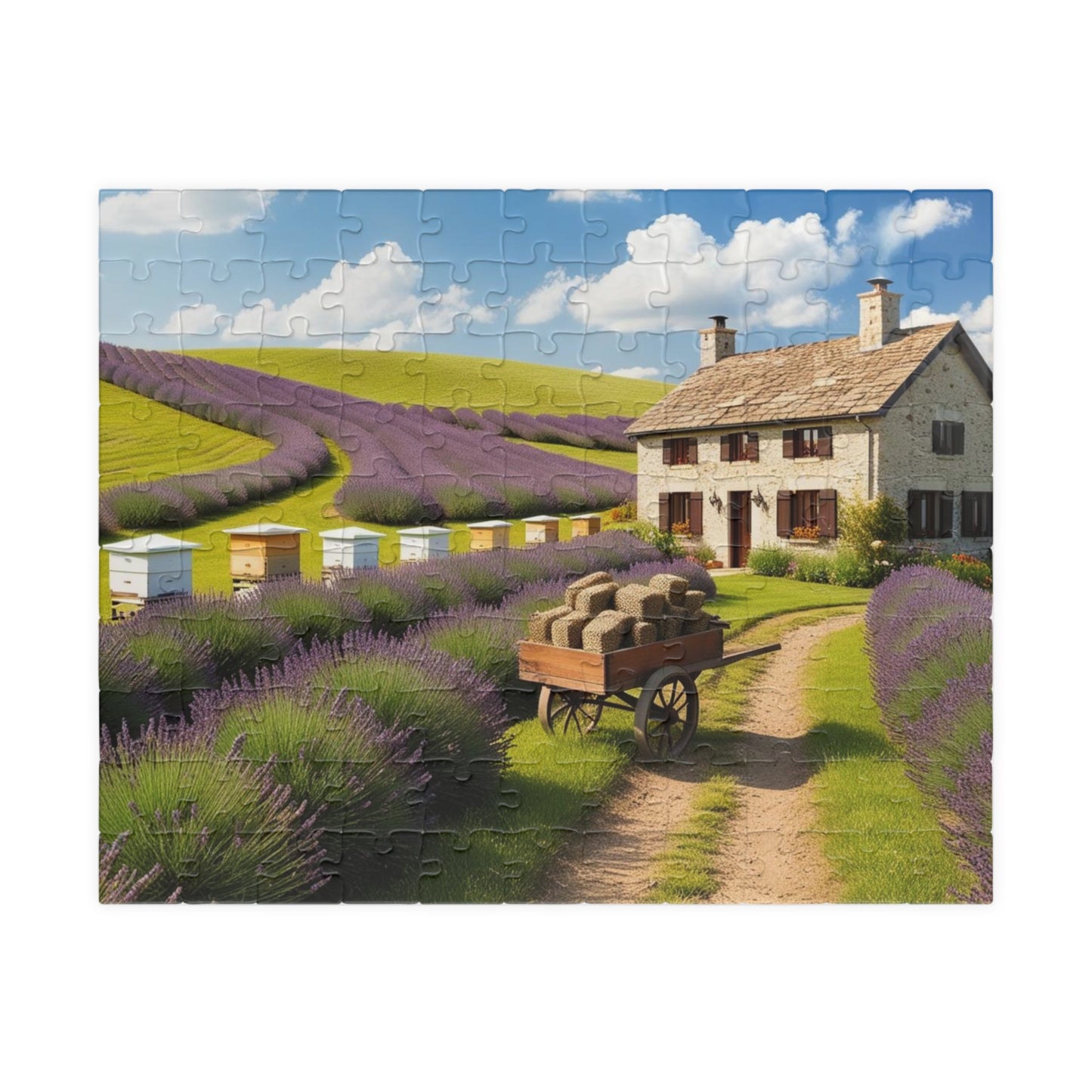 Lavender Farm Landscape Puzzle, Serenity in Each Piece, Perfect for Family Game Night or Solo Fun, Nature Lover Gift, Relaxing Activity 110 pcs (Horizontal) Puzzle The Puzzle Chest