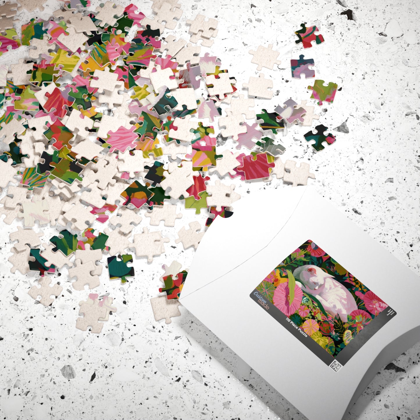 The Sleeping Garden Cat – Bright Fauvist Garden Jigsaw Puzzle, Animal Theme Nature and Cat Art Puzzle Puzzle The Puzzle Chest