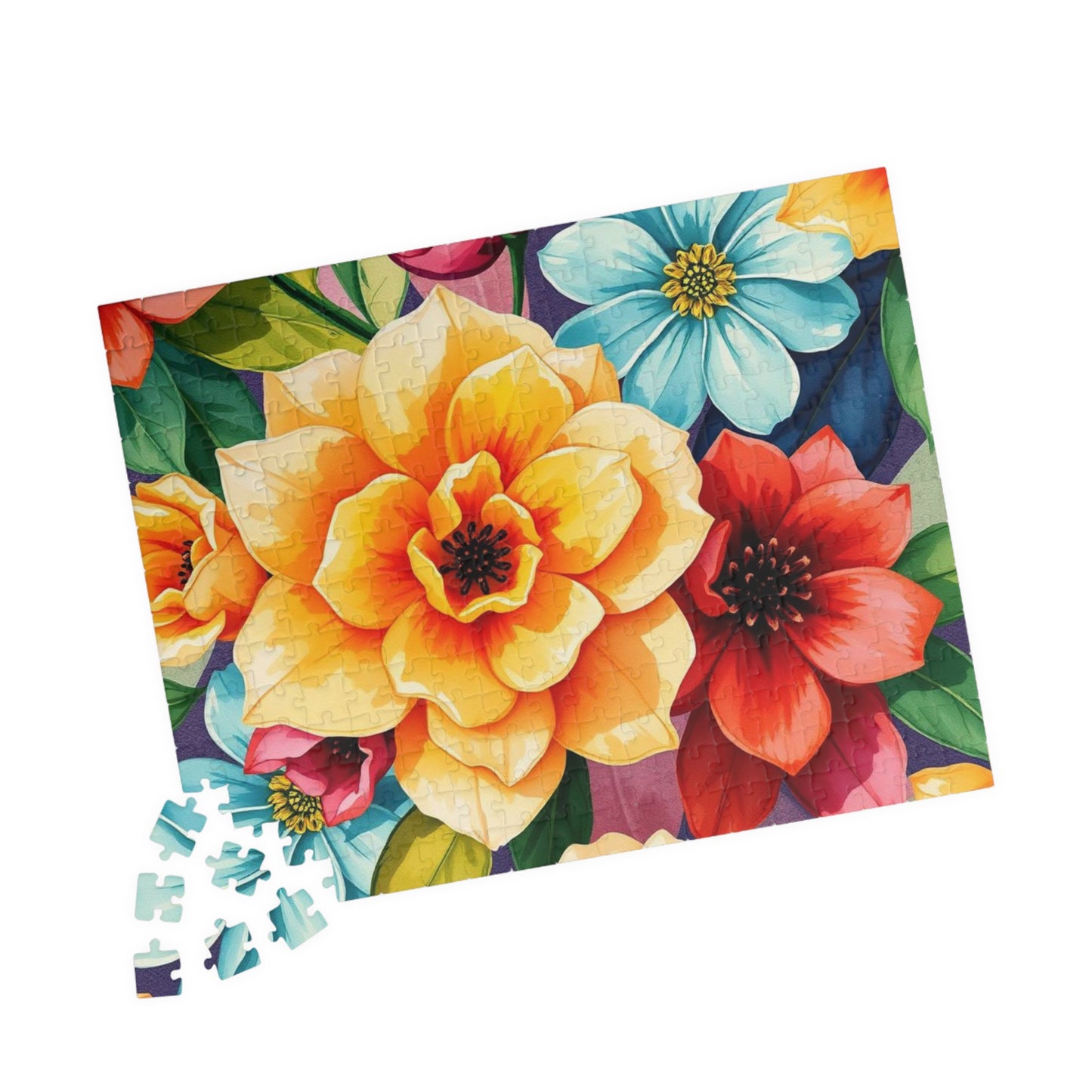 Floral Jigsaw Puzzle Game for Adult Mindfulness Activity, Gift for Flower Lovers, Family Fun, Home Entertainment Game Night, Brain Teaser Puzzle The Puzzle Chest