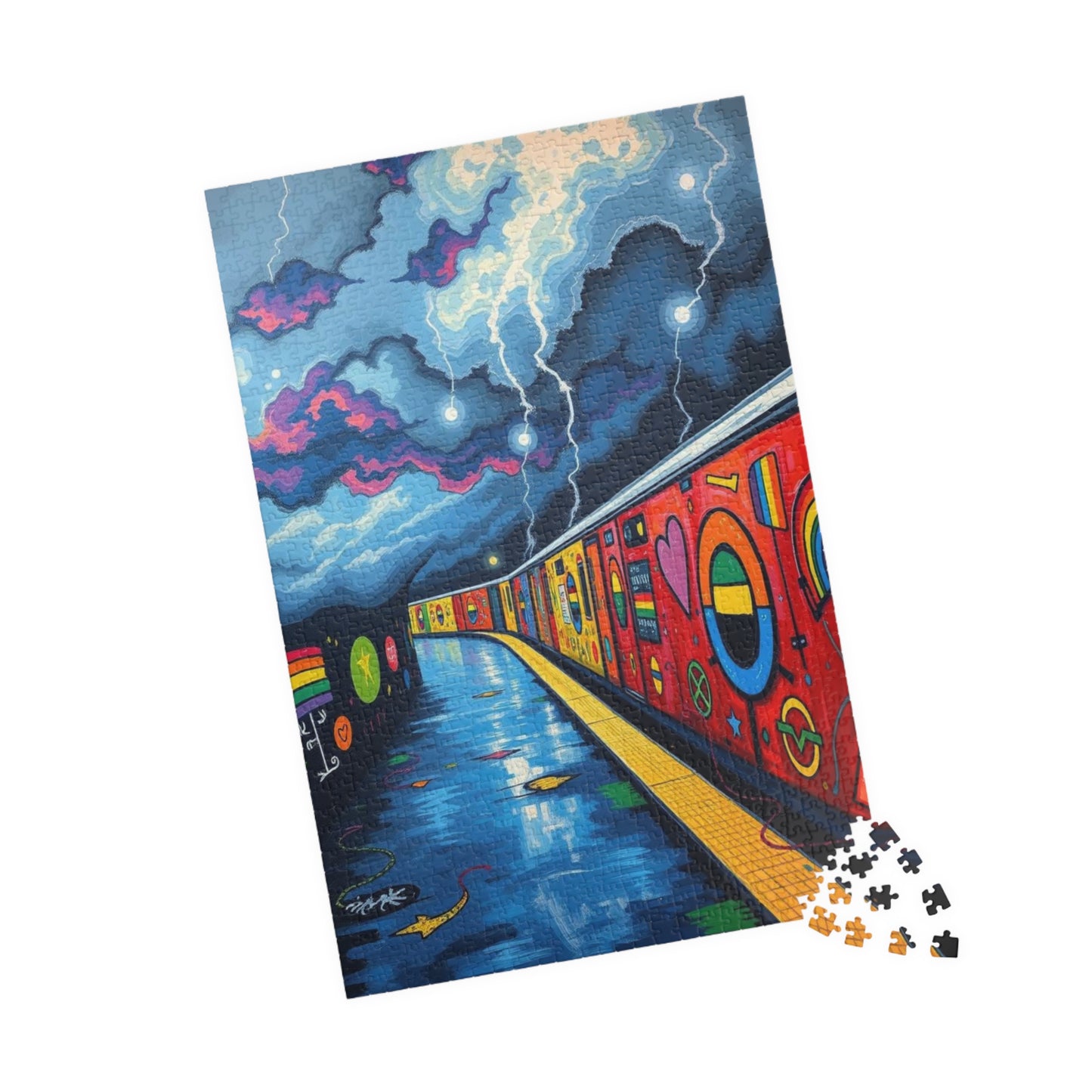 Colorful Urban Art Puzzle - 110, 252, 520, 1014 Pieces LGBTQ+ Jigsaw Game for Adults, Perfect Gift for Puzzle Lovers, Family Game Night,