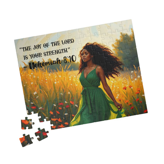 Inspirational Puzzle featuring 'The Joy of the Lord is Your Strength' - Faith Based Christian Brain Teasing Gift 110 pcs (Horizontal) Puzzle The Puzzle Chest