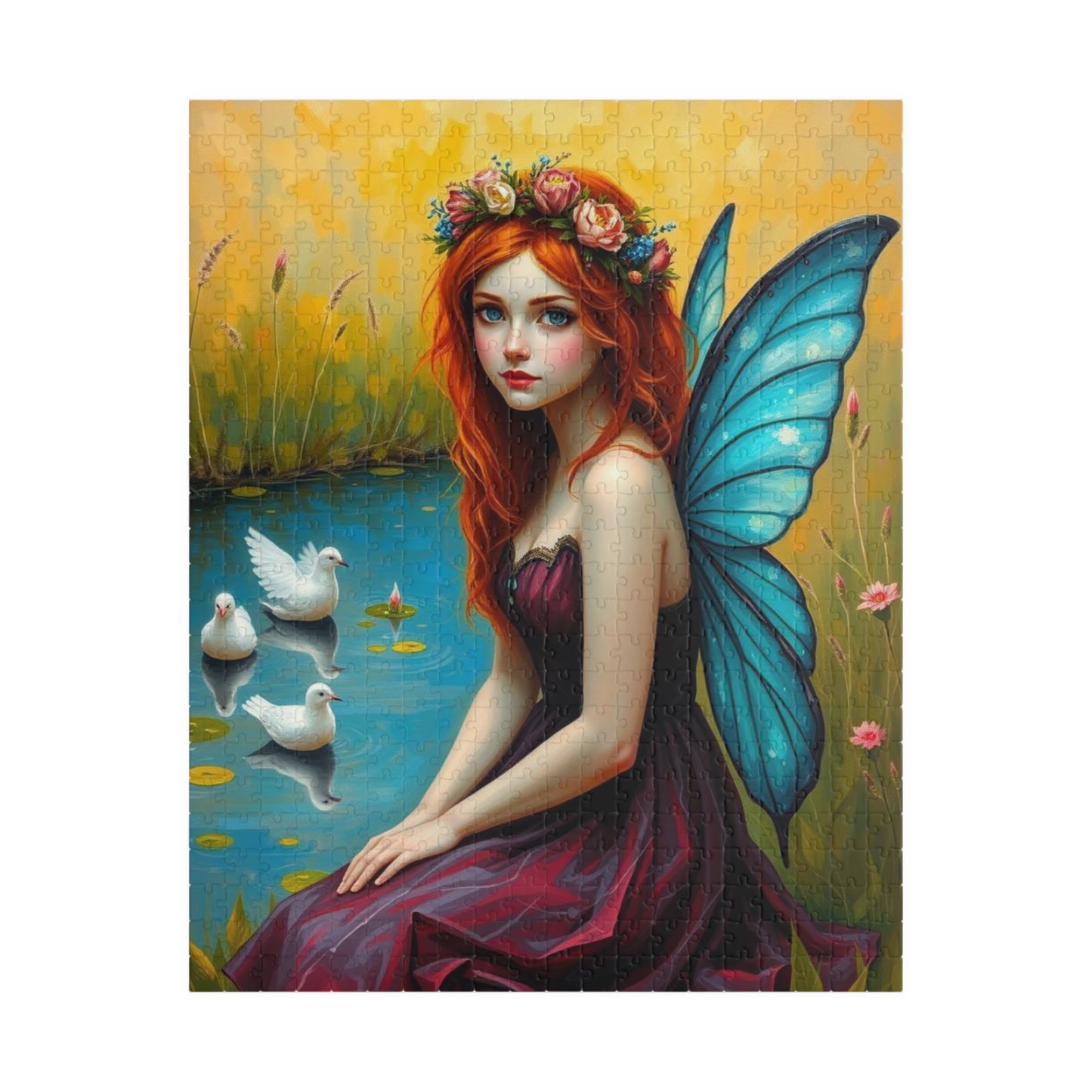 Reflective Spring Pond Fairy Jigsaw Puzzle 110-1014 Pieces, Ideal for Family Activity, Holiday Birthday Gift for Puzzle Lover, Brain Teaser