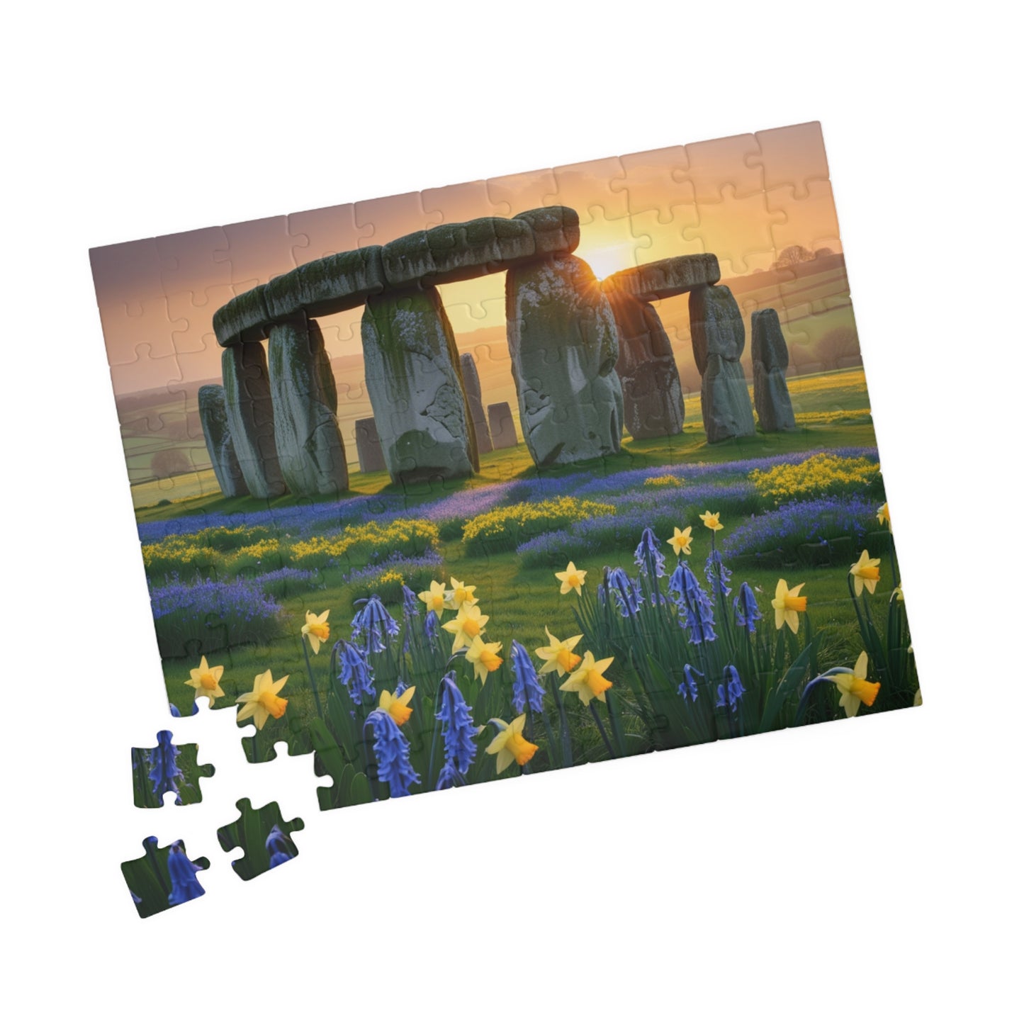 Stonehenge Sunrise Puzzle - 110, 252, 520, 1014-Piece, Famous European Landmark Jigsaw, Mind Game, Meditation Activity, Gift Puzzle The Puzzle Chest