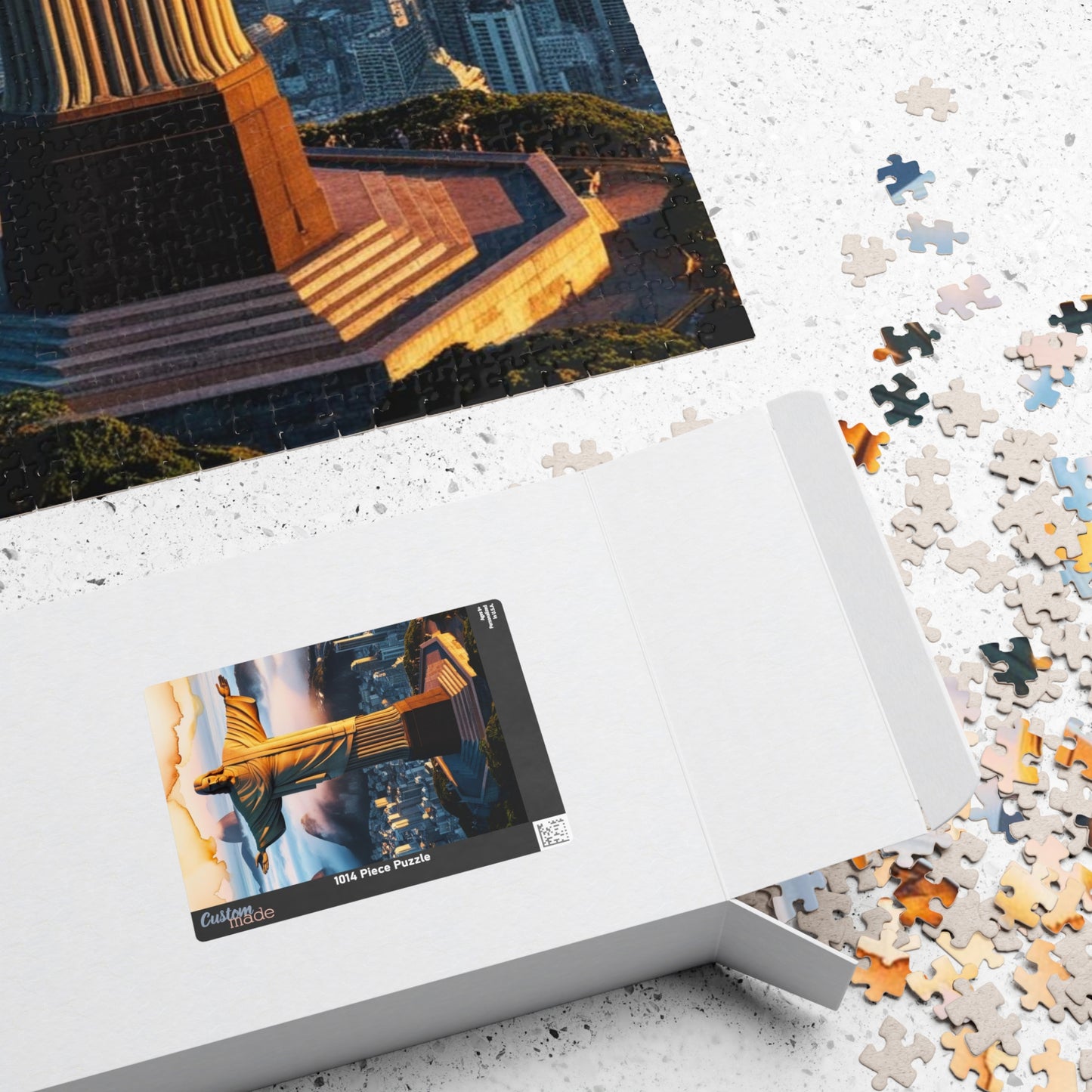 Christ the Redeemer Puzzle, Rio de Janeiro at Sunrise Tabletop Game, Puzzle Enthusiast History Lover, Fun Family Activity Game Night, Hobby Puzzle The Puzzle Chest