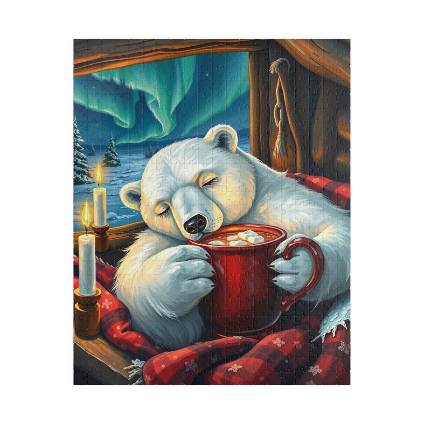 Cozy Winter Bear Jigsaw Puzzle, Gift for Friends Animal Lover, Indoor Activity Ideal for Holiday Fun, Family Game Night, Unique Brain Teaser 520 pcs (Vertical) Puzzle The Puzzle Chest