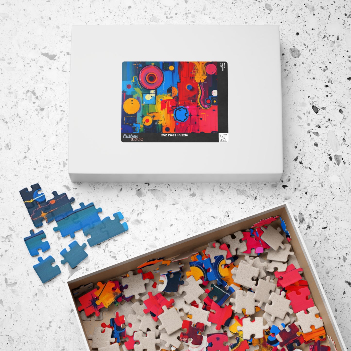 Vibrant Abstract Art Puzzle - Colorful Artwork Jigsaw Puzzle for Adults Puzzle The Puzzle Chest