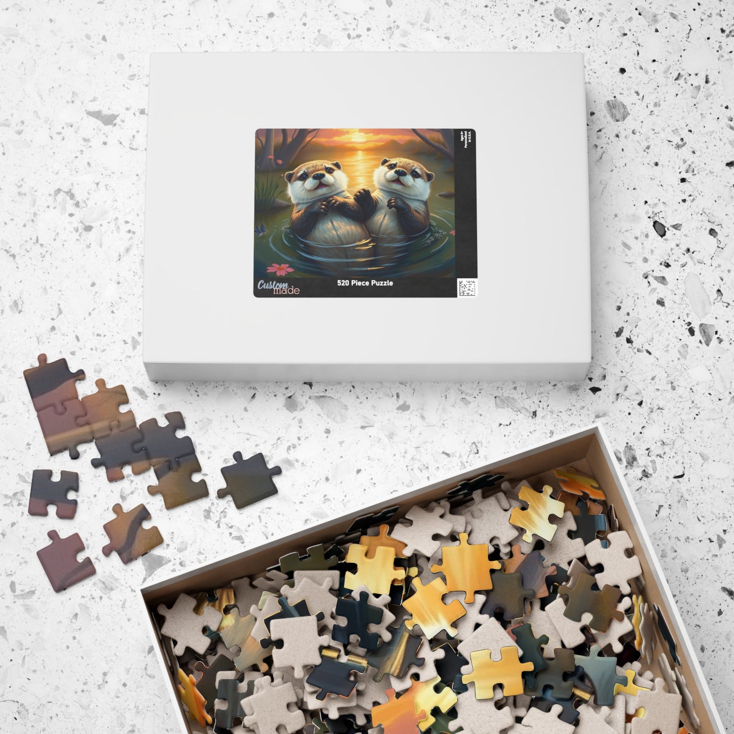 Cute Otters Jigsaw Puzzle for Families, Fun Game Night Activity, Nature Lovers Gift for Friends, Home Entertainment, Brain Teaser Puzzle The Puzzle Chest
