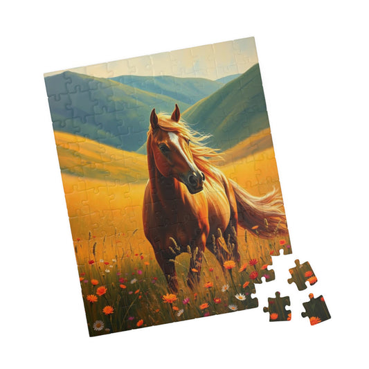 Horse Landscape Puzzle - Jigsaw Gift for Animal Lovers, Home Entertainment, Quiet Time Activity, Family Fun, Mindfulness Game for Friends Puzzle The Puzzle Chest