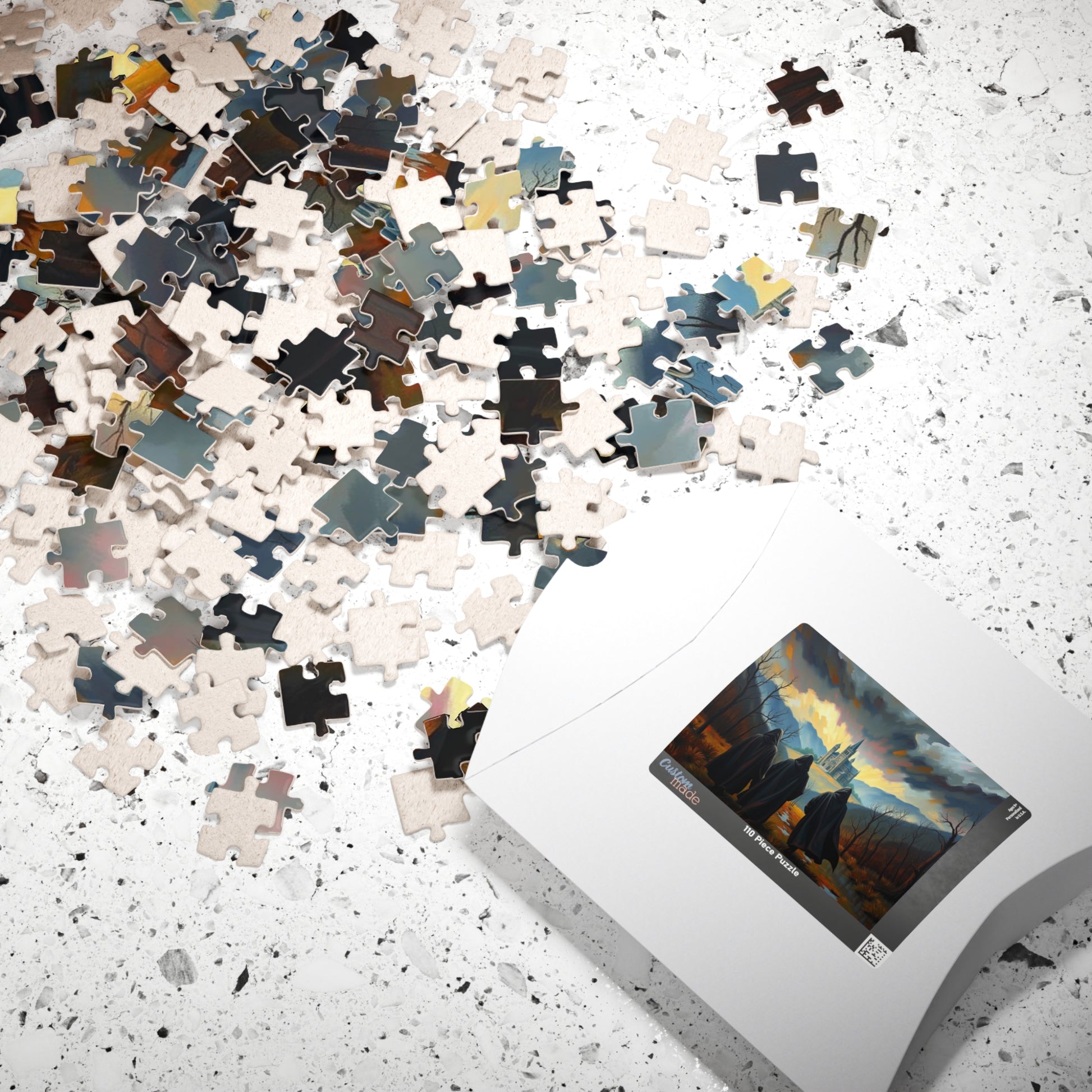 Twilight Pilgrimage Jigsaw Puzzle for Adult, Gothic Puzzle, Dark Fantasy Landscape Puzzle, Gift for Puzzle Lover, 1000-Piece Puzzle Mindful Puzzle The Puzzle Chest