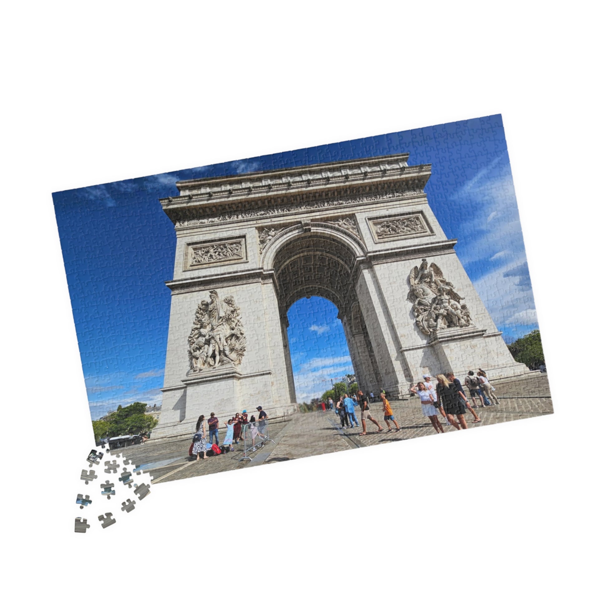 Arc de Triomphe Puzzle - Realistic View, French Architecture Jigsaw Game for Adults, Parisian Landmark Gift, Brain Teaser, Travel Theme 1014 pcs (Horizontal) Puzzle The Puzzle Chest