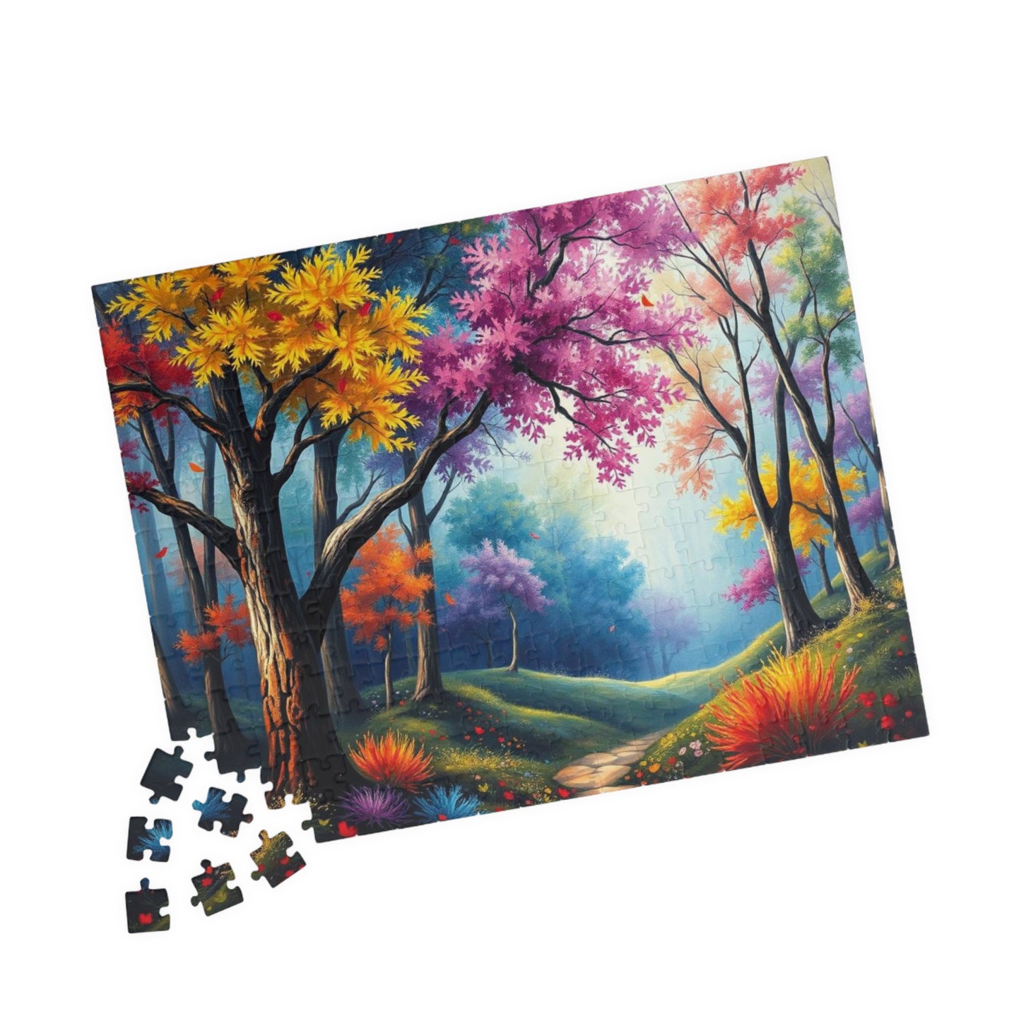 Autumn Forest Puzzle - 110, 252, 520, 1014-piece, Jigsaw Puzzle for Nature Lovers, Fall Decor, Family Activity, Gift for Puzzle Enthusiasts Puzzle The Puzzle Chest