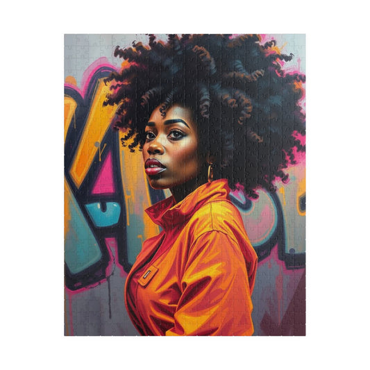 Colorful Afro Woman Puzzle Jigsaw Game - 110, 252, 520, 1014-piece | Perfect For Family Fun, Unique Gifts, Art Lovers, Puzzle Enthusiasts 520 pcs (Vertical) Puzzle The Puzzle Chest