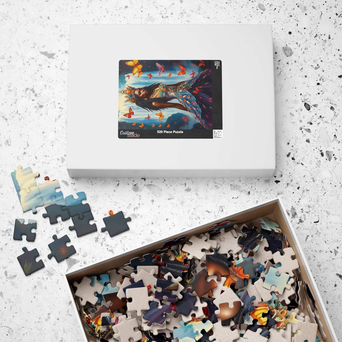Spirit of the Waterfall Princess Puzzle - Dreamy African Princess Fantasy Jigsaw with Rainbow Mist Puzzle The Puzzle Chest