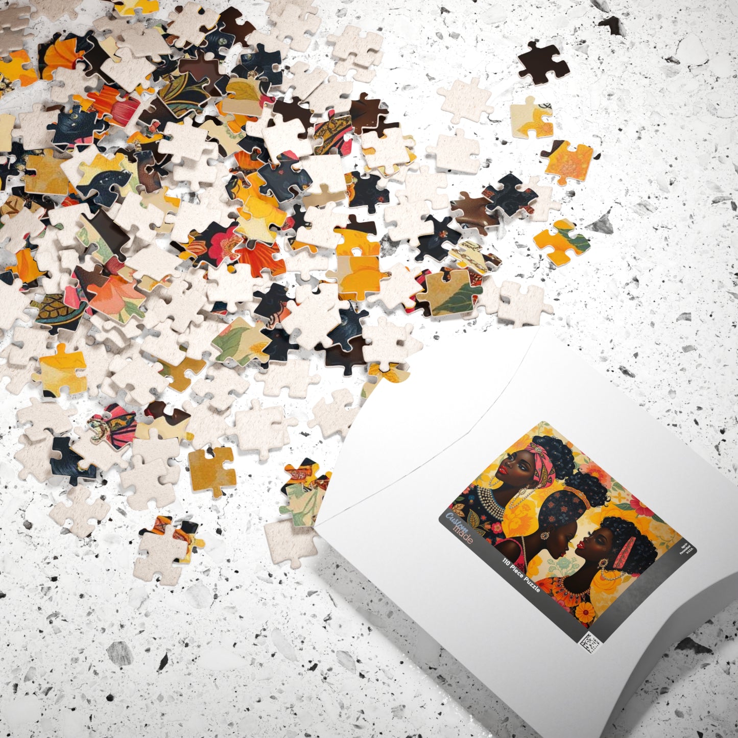 Sisters Bonding Jigsaw Puzzle, African Heritage African American Woman Empowering Art, Afrocentric Mindful Family Activity, Gift for Birthday, Holiday Puzzle The Puzzle Chest