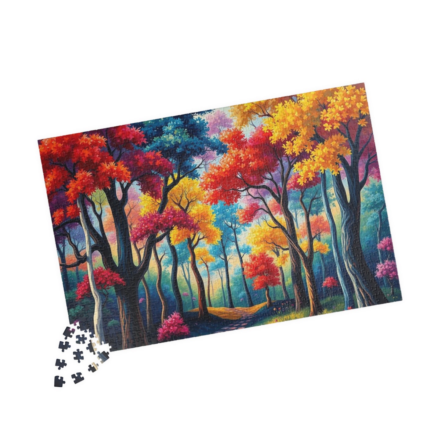 Autumn Woodland Puzzle - Landscape Jigsaw Game, Tranquil Fall Scenery, Family Game Night Gift for Nature Lover, Cozy Mindful Indoor Activity Puzzle The Puzzle Chest