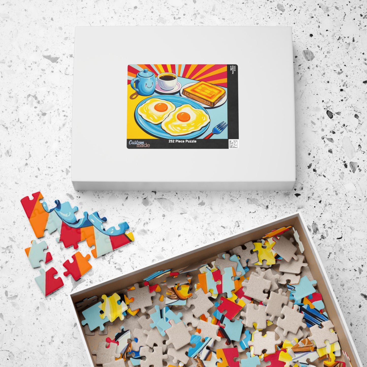 Breakfast Delight Puzzle | Fun Morning Scene Pop Art Jigsaw for Family Game Night, Gift for Food Lovers, Home Entertainment Puzzle The Puzzle Chest