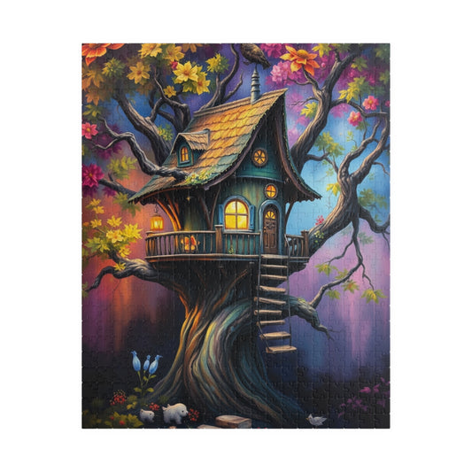 Charming Treehouse Jigsaw Puzzle for Adults, Puzzle Lover Holiday or Birthday Gift for Friends, Mindfulness Activity, Entertaining Pastime 520 pcs (Vertical) Puzzle The Puzzle Chest