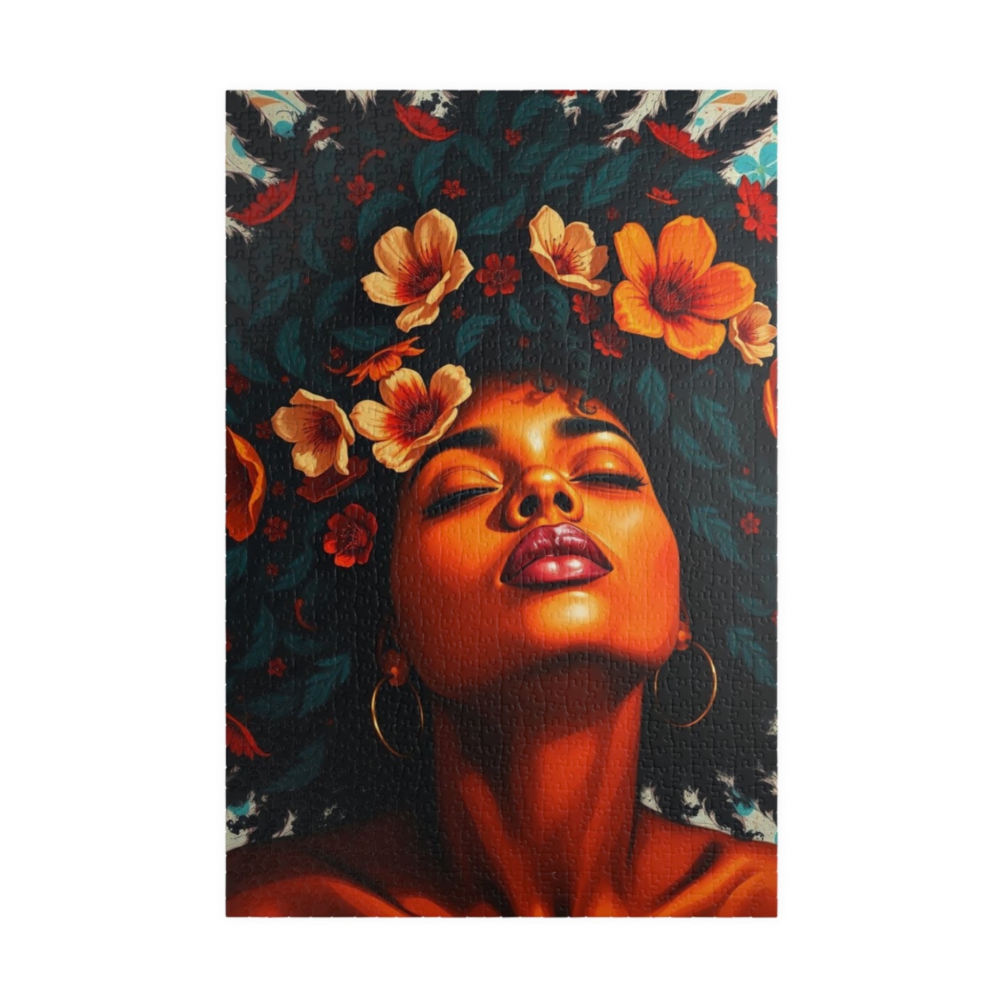 African American Jigsaw Puzzle, Black Female Portrait, Black Woman Art, Afrocentric Gift 1014 pcs (Vertical) Puzzle The Puzzle Chest