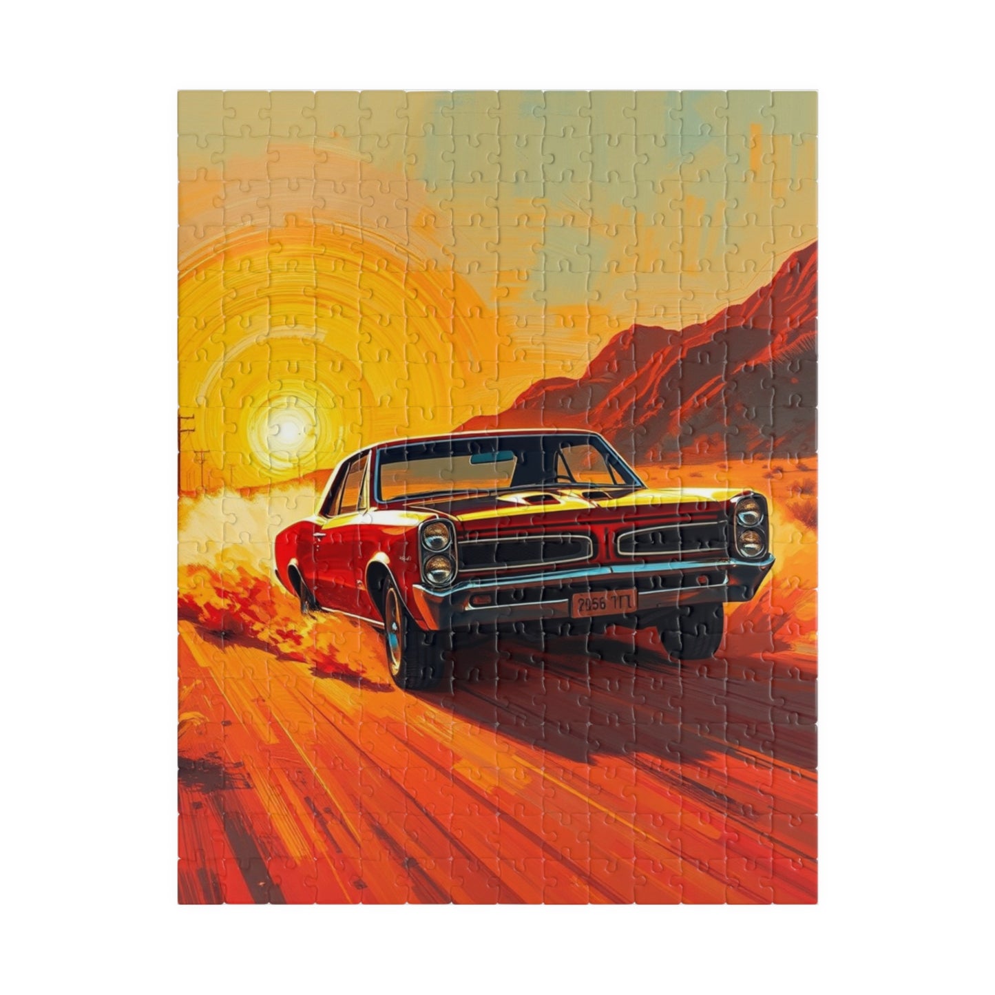 Retro Car Puzzle - Classic 1966 GTO Jigsaw Game, Vintage Artwork, Auto Lover Gift, Family Game Night, Home Entertainment, Car Enthusiast 252 pcs (Vertical) Puzzle The Puzzle Chest