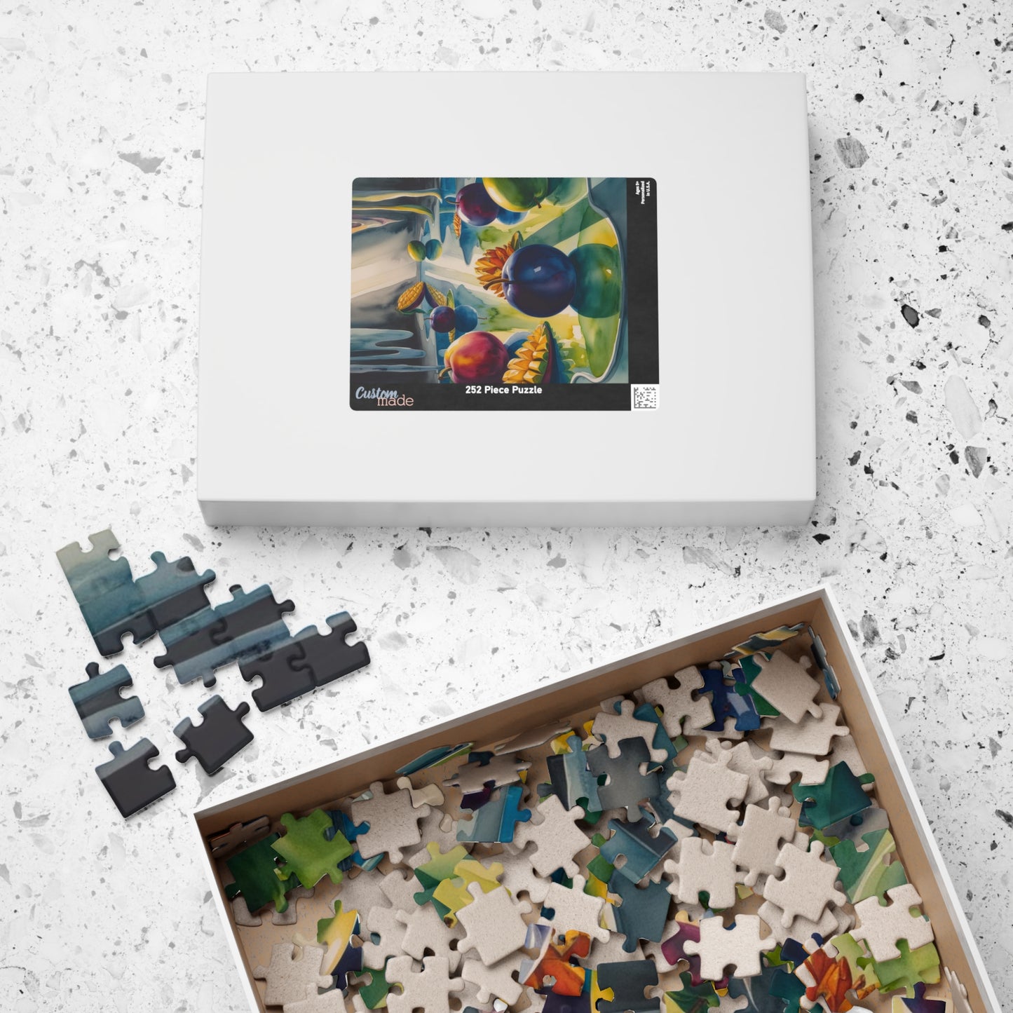 Surreal Dreamscape Puzzle, Oversized Fruit and Reflective Pools Jigsaw Game Inspired by Salvador Dali, Unique Giftable Puzzle, Mindfulness Puzzle The Puzzle Chest