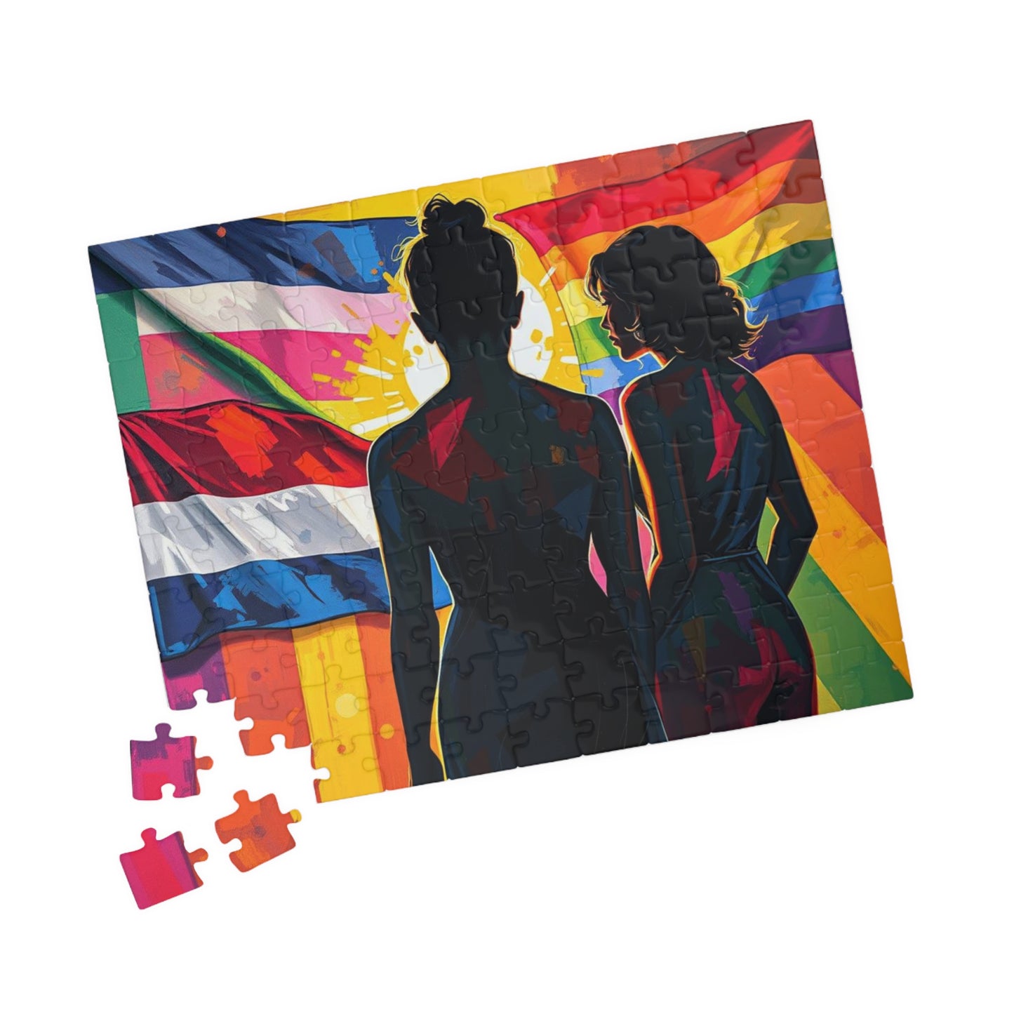 Shine Through Jigsaw Puzzle - A Puzzle of Pride, Pride Flags Puzzle, 110-1014 Piece Jigsaw for Family Fun, LGBTQ+ Gift, Group Activities Puzzle The Puzzle Chest