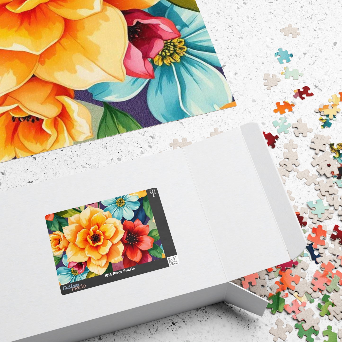 Floral Jigsaw Puzzle Game for Adult Mindfulness Activity, Gift for Flower Lovers, Family Fun, Home Entertainment Game Night, Brain Teaser Puzzle The Puzzle Chest