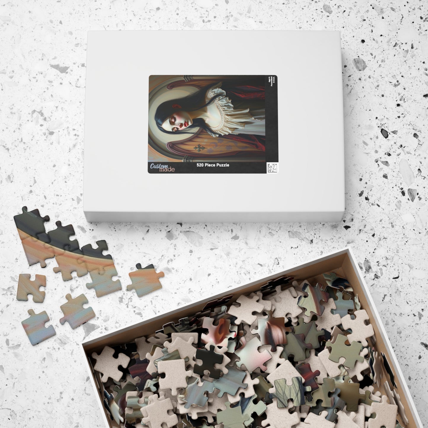 Artistic Portrait Puzzle, Unique Jigsaw Puzzle for Adults, Perfect Gift for Gothic Art Lover and Puzzle Enthusiast, Mindfulness Activity Puzzle The Puzzle Chest