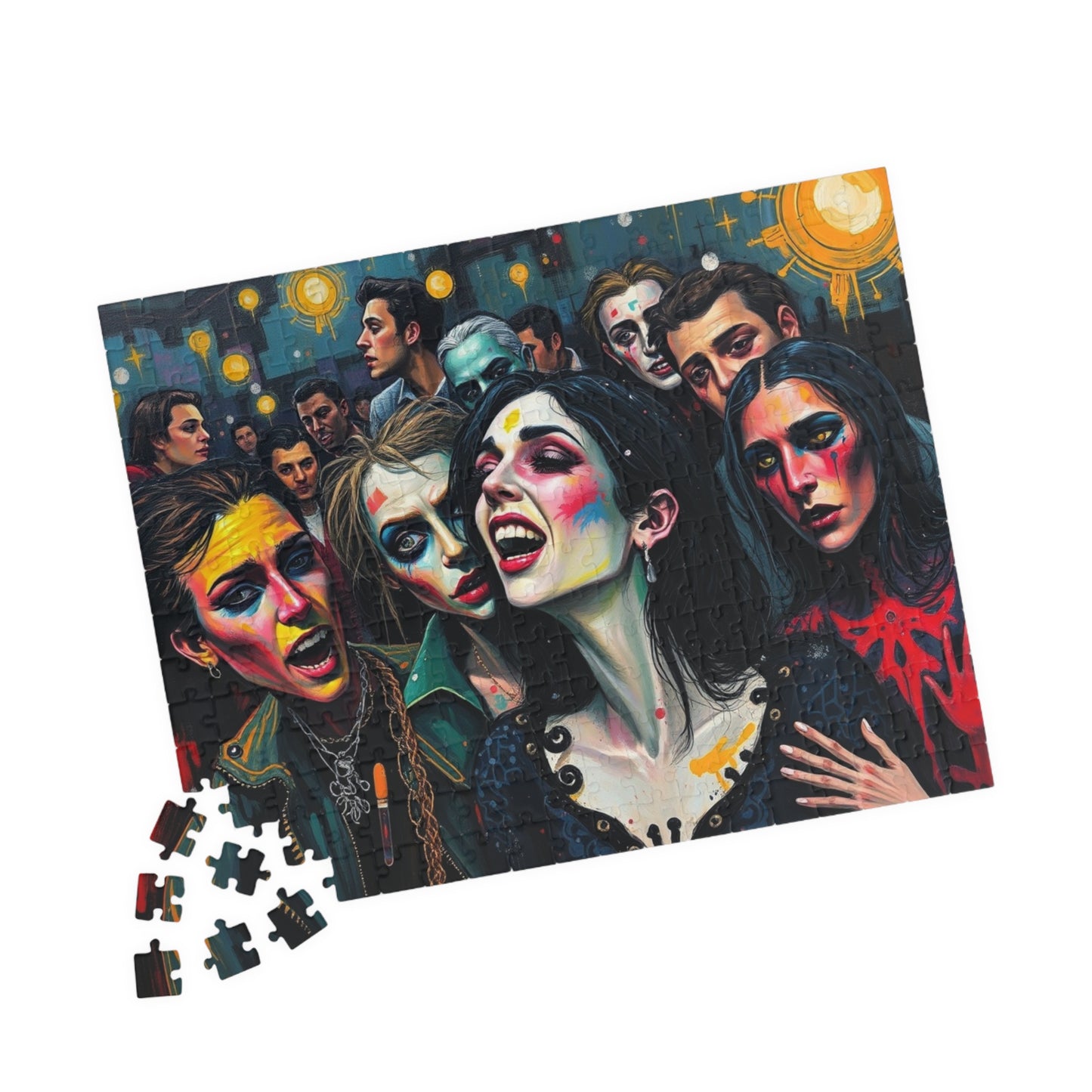 Gothic Party Jigsaw Puzzle, Artistic Puzzle for Adult Entertainment, Ideal for Game Night Solo Fun, Creative Outlet, Gift for Dark Art Lover Puzzle The Puzzle Chest