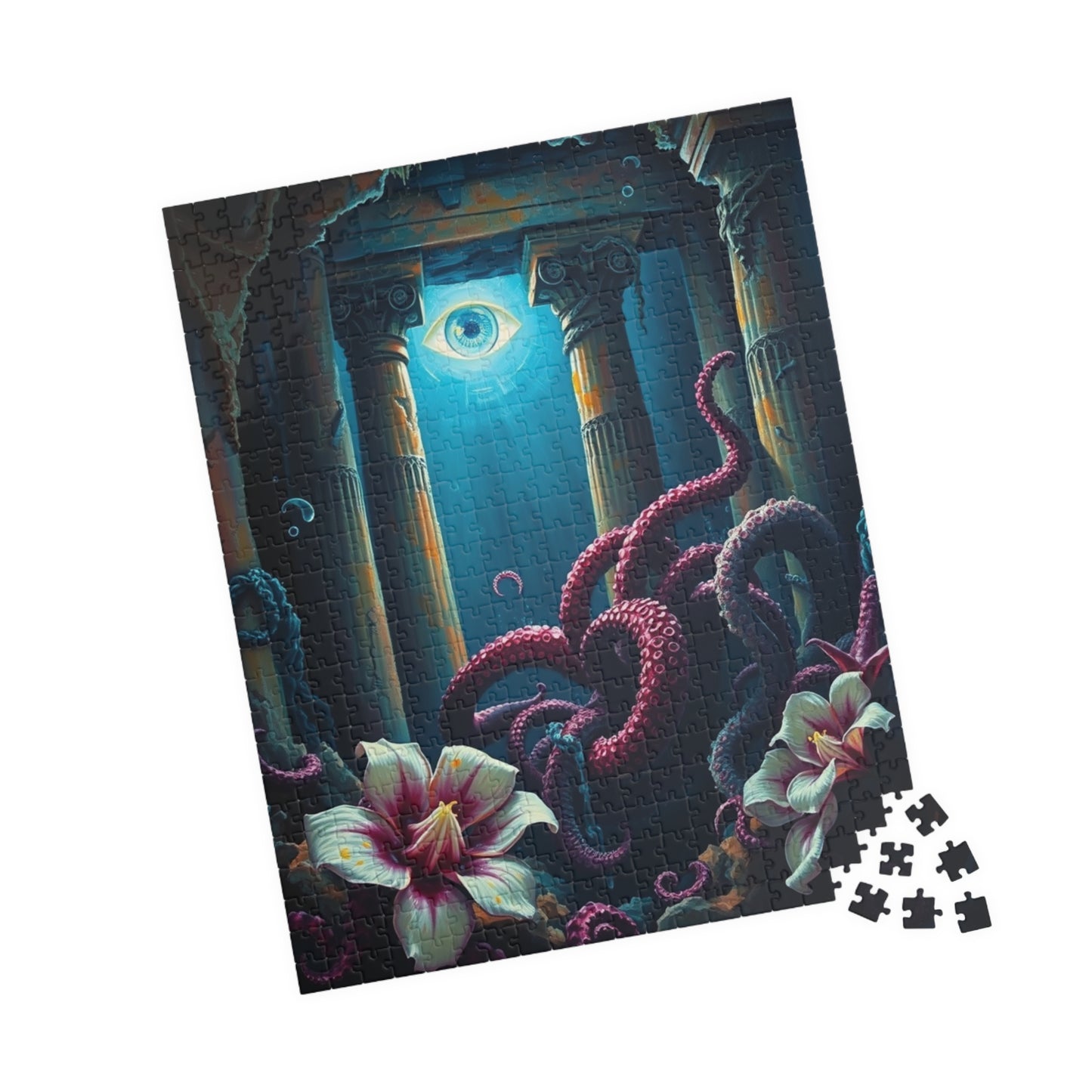 Mystical Underwater Octopus Puzzle Art, Perfect Gift for Ocean Lovers, Nautical Home Decor, Relaxation Activity, Unique Challenge Puzzle The Puzzle Chest
