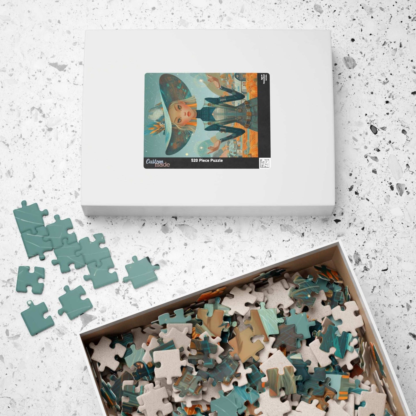 2030s Autumn Cowgirl Jigsaw Puzzle - Futuristic Farm, Fall Themed Gift for Family Fun, Cozy Nights, Thanksgiving, and Home Decor Puzzle The Puzzle Chest