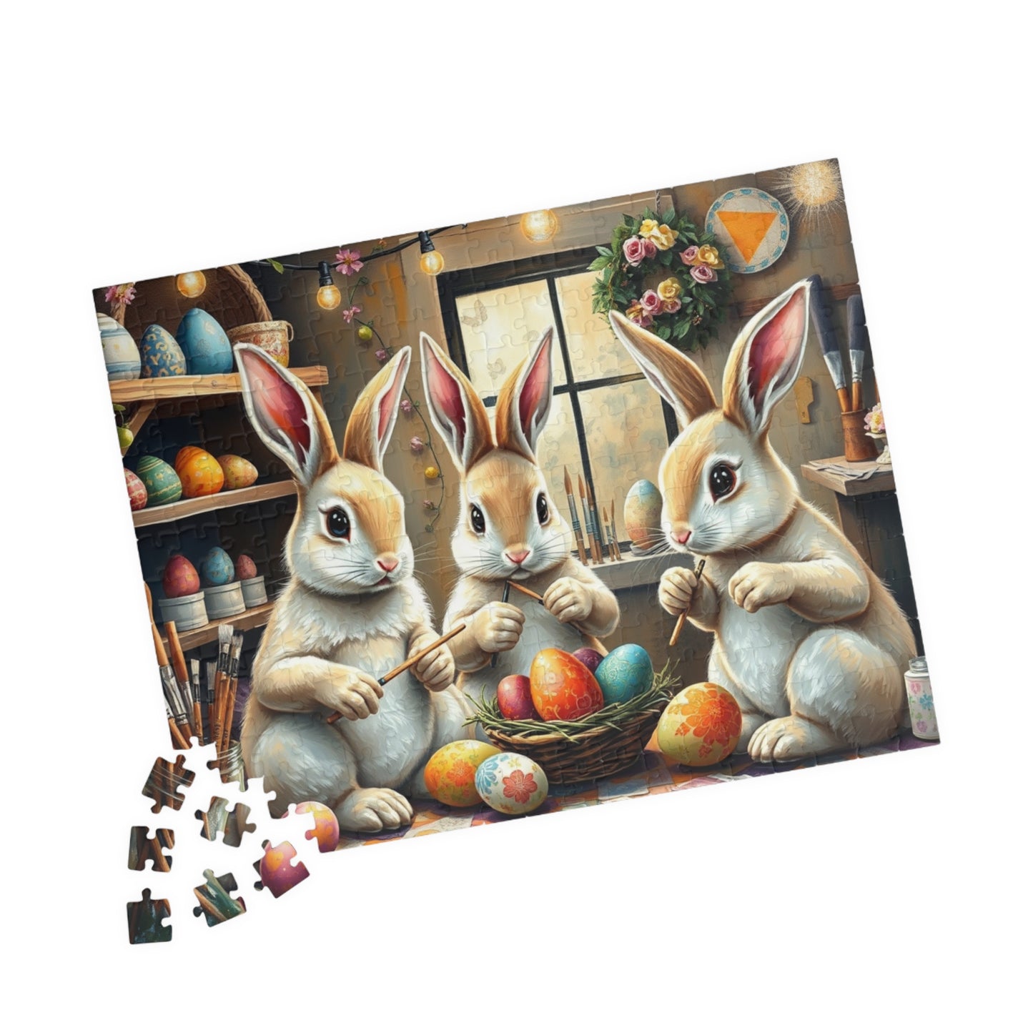 Whimsical Easter Bunny Puzzle, Family Fun Jigsaw Game, Spring Home Entertainment, Holiday Activity, Mindfulness Gift for Friends Puzzle The Puzzle Chest