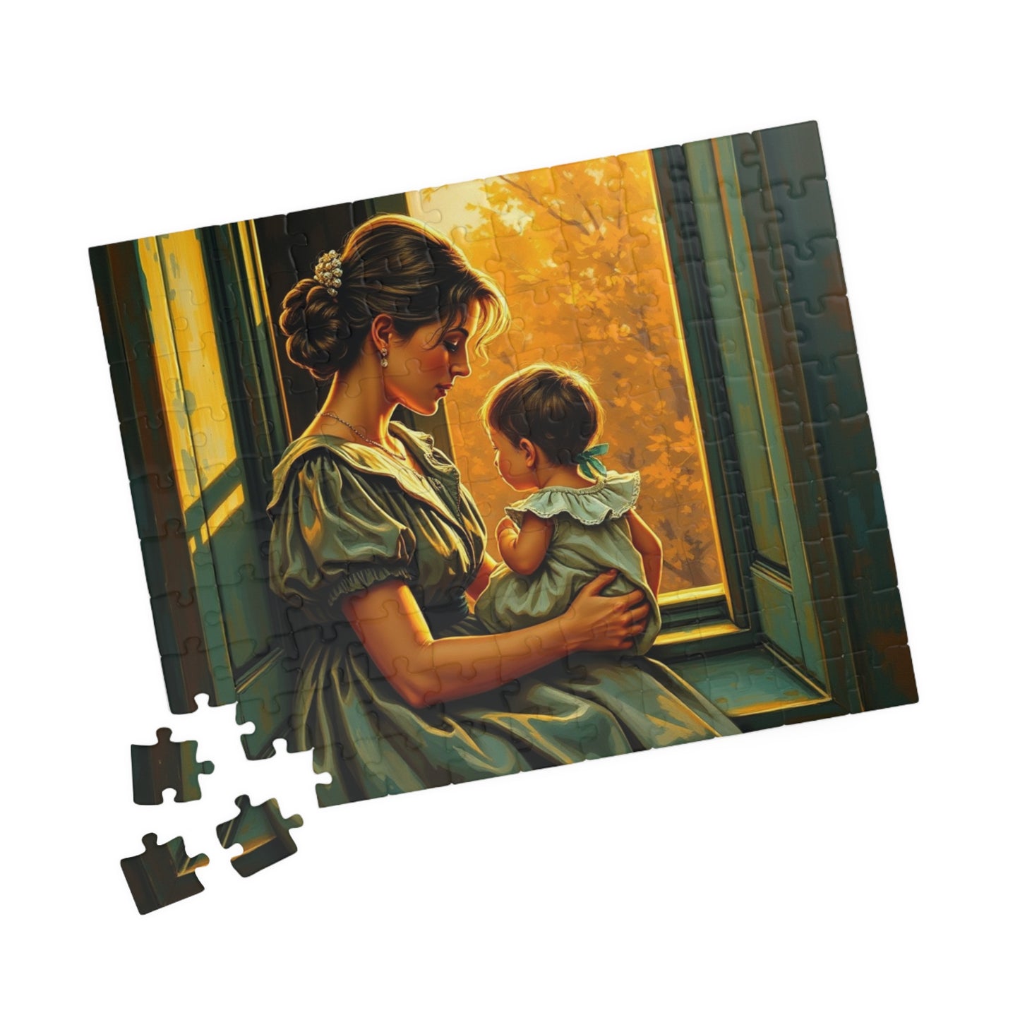 Heartwarming Mother and Child Puzzle - 110, 252, 520, 1014 Pieces, Family Bonding, Best Gift for Moms, Cozy Home Entertainment Brain Teaser Puzzle The Puzzle Chest
