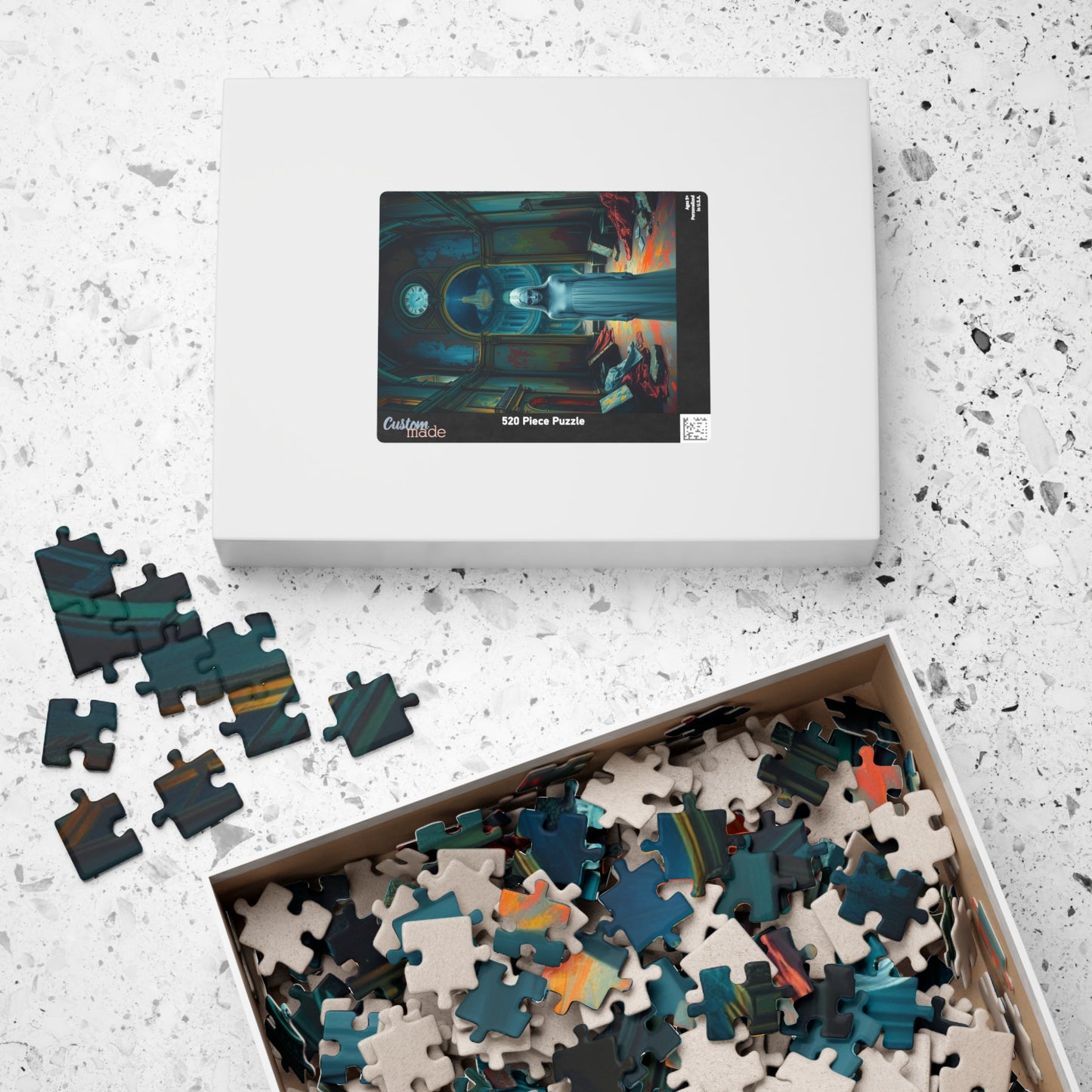 Gothic Puzzle, 110-1014 Piece, Grand Manor in Ruins with Pale Figure, Sorrowful Eyes, Adult Jigsaw Game, Halloween Decor, Haunted Mansion Puzzle The Puzzle Chest