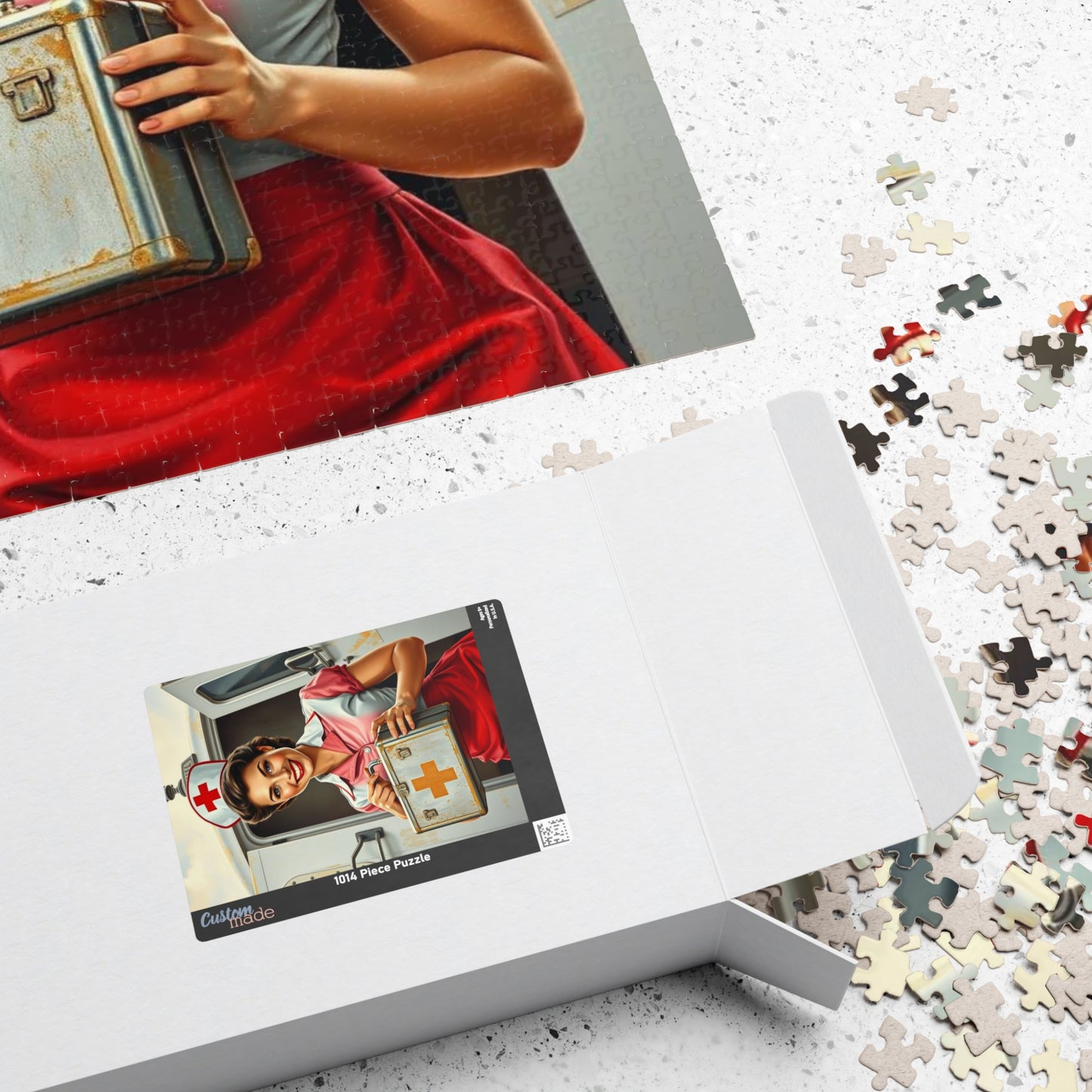 Vintage Nurse Jigsaw Puzzle, Retro Medical Art Wartime, Unique Gift for Healthcare Worker, Family Fun Activity, Brain Teaser, Creative Hobby Puzzle The Puzzle Chest