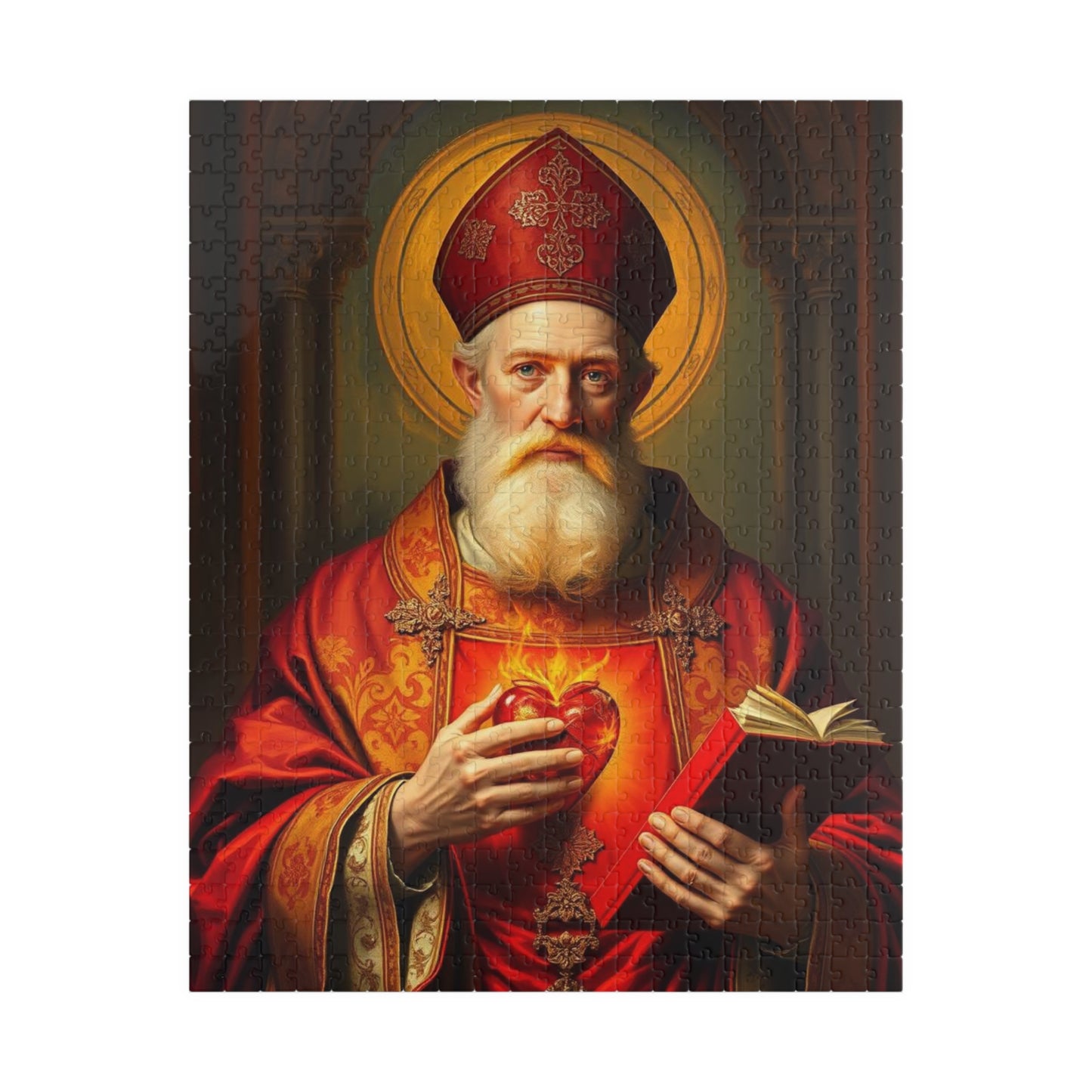 Saint Augustine Jigsaw Puzzle for Adult, Religious Gift for Catholics, Spiritual Home Entertainment, Mindful Faith-Based Fun Family Activity 520 pcs (Vertical) Puzzle The Puzzle Chest