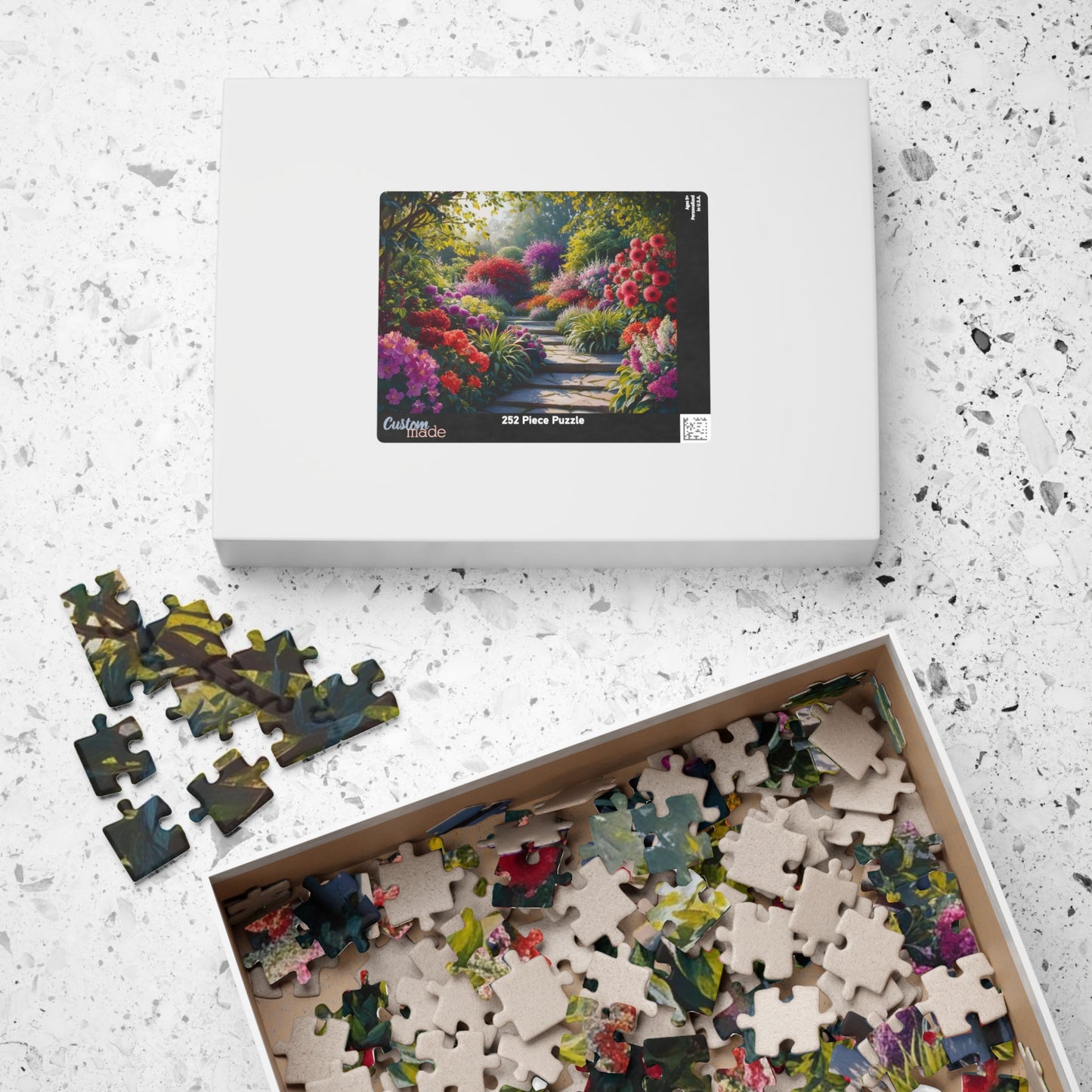 Floral Garden Puzzle - 110, 252, 520, 1014-piece, Flower Adult Jigsaw Game, Nature Theme Family Time Activity or Solo Puzzle Lover Gift Idea Puzzle The Puzzle Chest