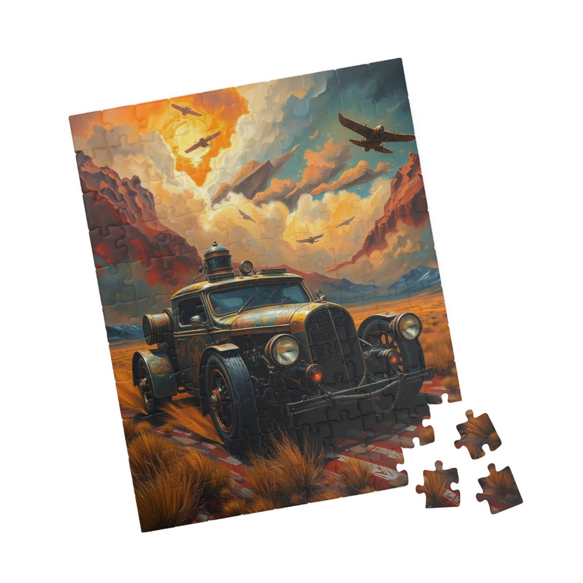 Vintage Car Puzzle, Nostalgic Jigsaw, Classic Auto Art Puzzle The Puzzle Chest