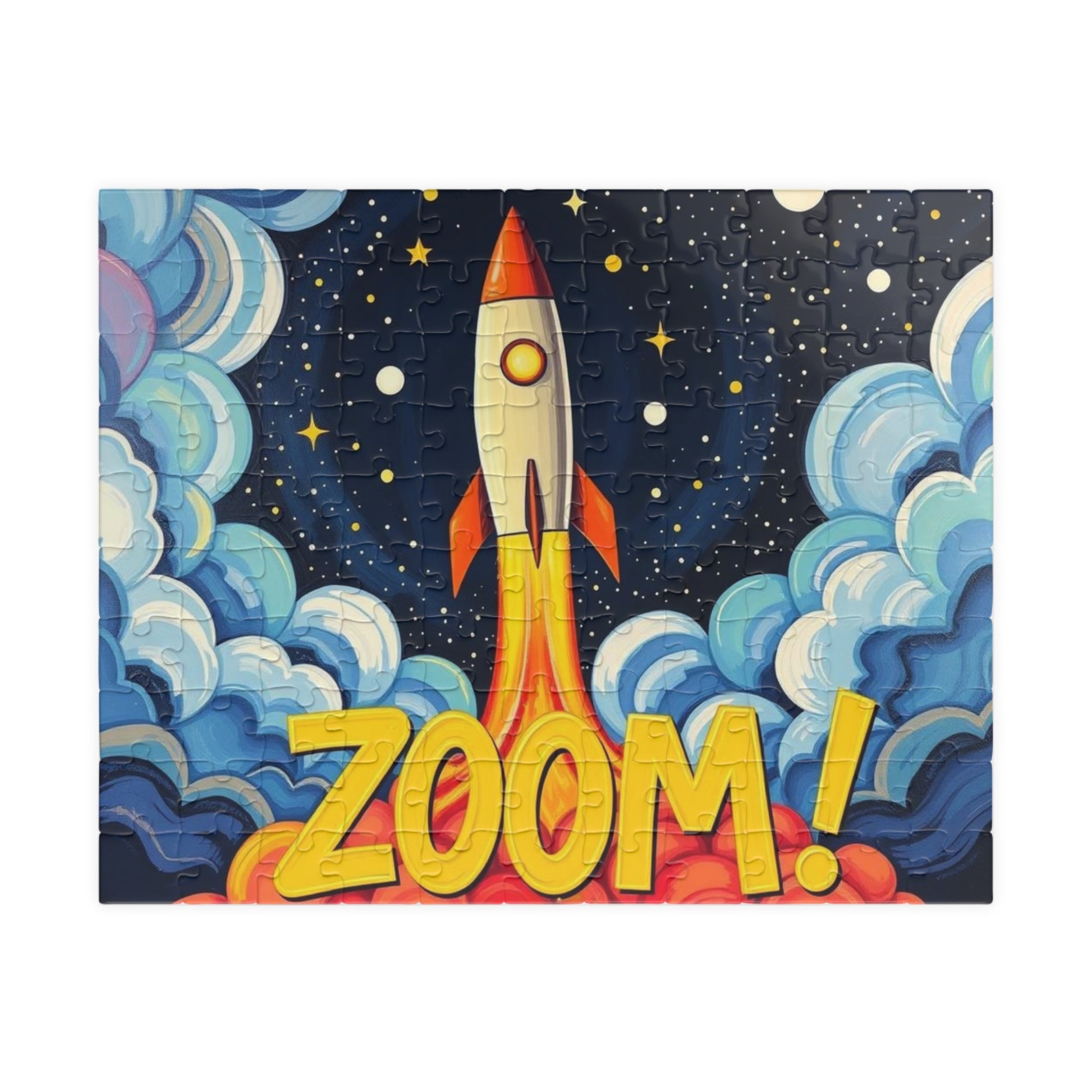 Rocket Zoom Puzzle - Pop Art Jigsaw Game, Fun Family Activity, Home Entertainment, Space-Themed Gift, Educational Toy, Adult Puzzle 110 pcs (Horizontal) Puzzle The Puzzle Chest