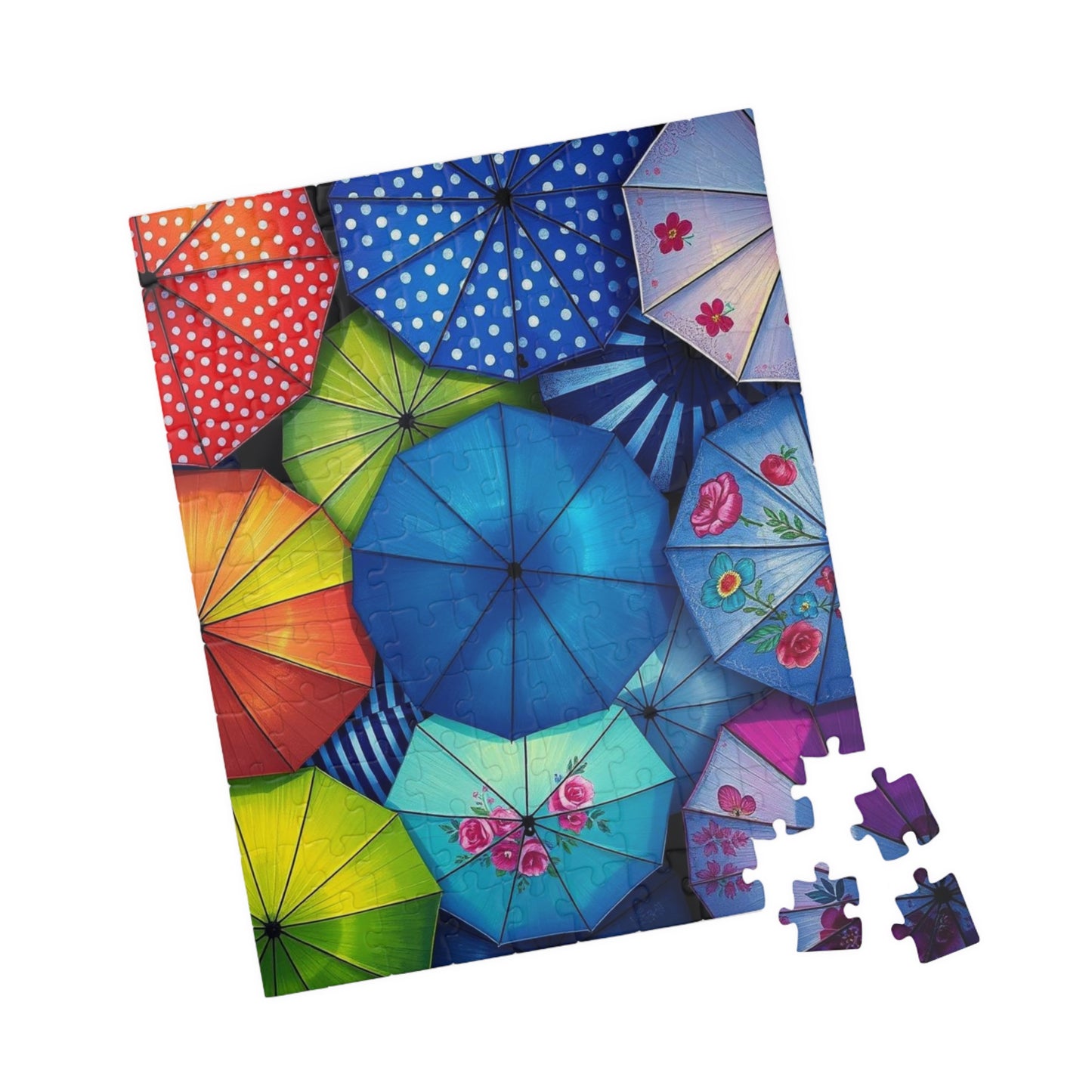 Chaotic Umbrella Puzzle Jigsaw Game - Vibrant Collage Design, Family Bonding Time, Mental Workout, Unique Gift for Friends Puzzle The Puzzle Chest